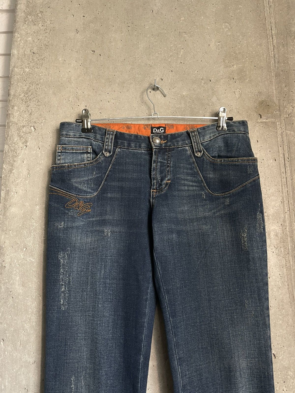 Dolce & Gabbana Vintage Dolce & Gabbana Bootcut Flared Distressed Pants Y2K Size 28" / US 6 / IT 42 - 11 Thumbnail