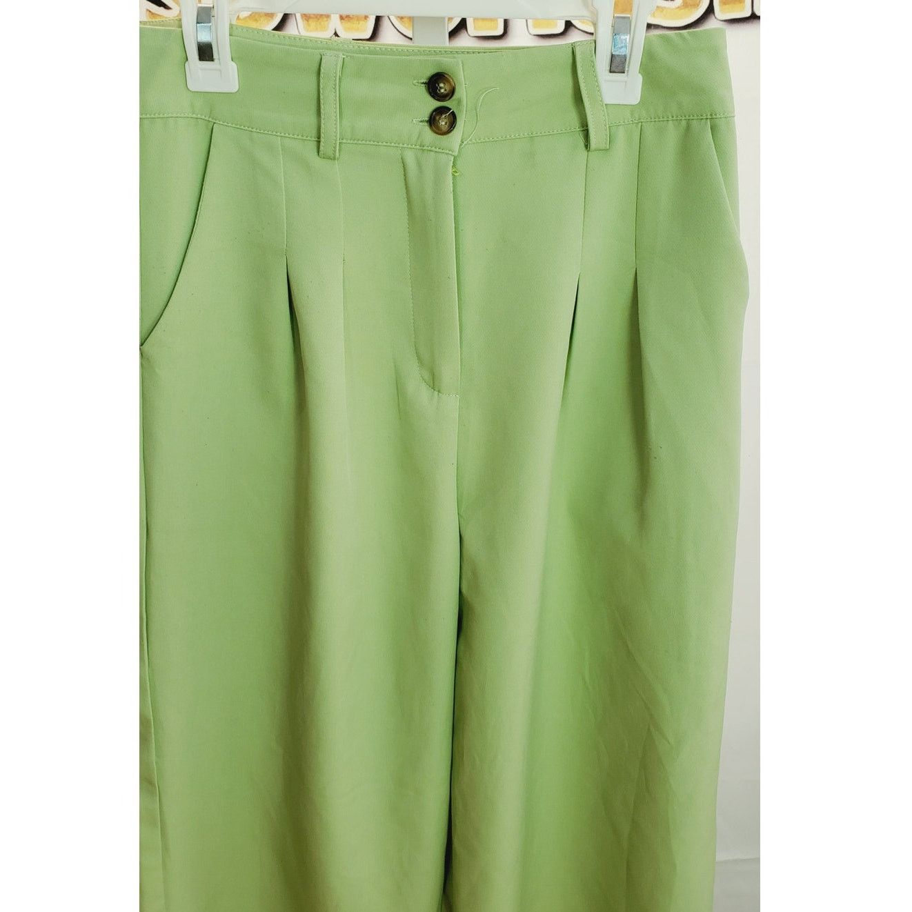 Cider Cider Green Wide Leg Dress Pants Pockets Small Size 28" / US 6 / IT 42 - 3 Thumbnail