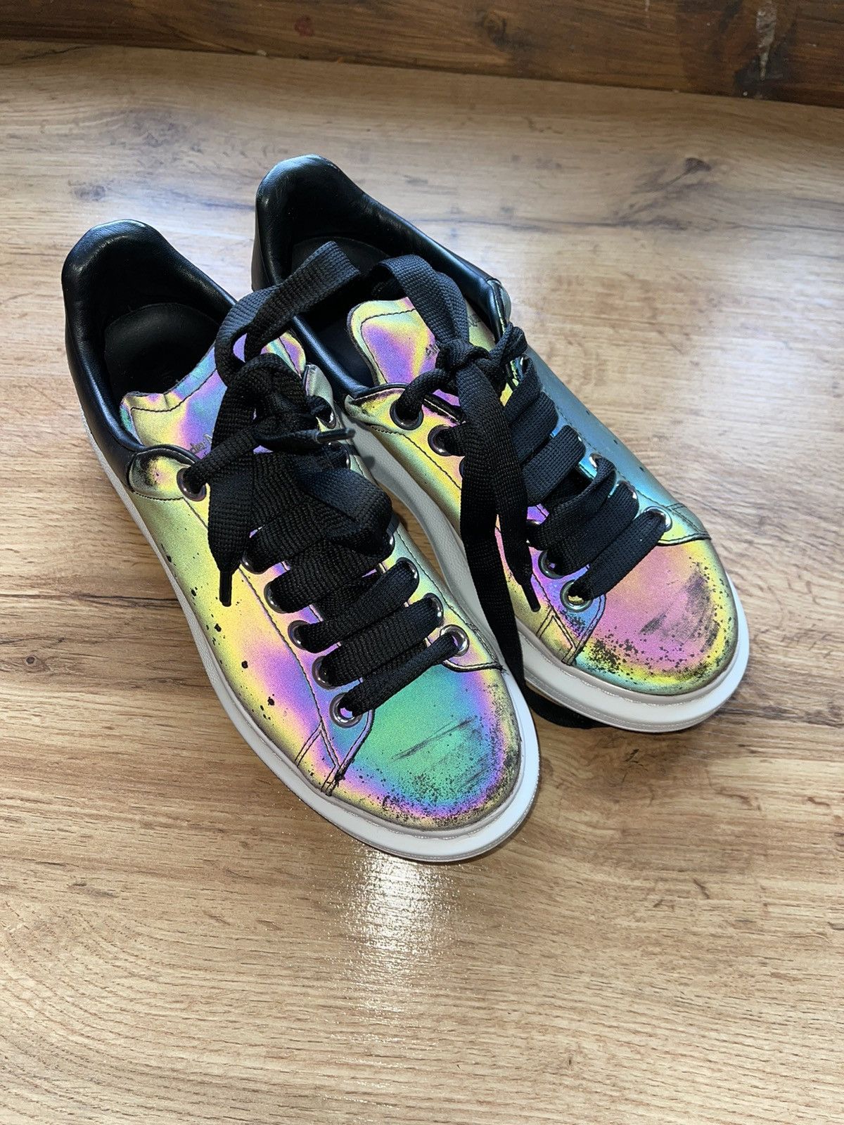 Alexander McQueen Alexander McQueen Iridescent Sneakers Beetle Black chameleon Size US 6 / IT 36 - 8 Thumbnail