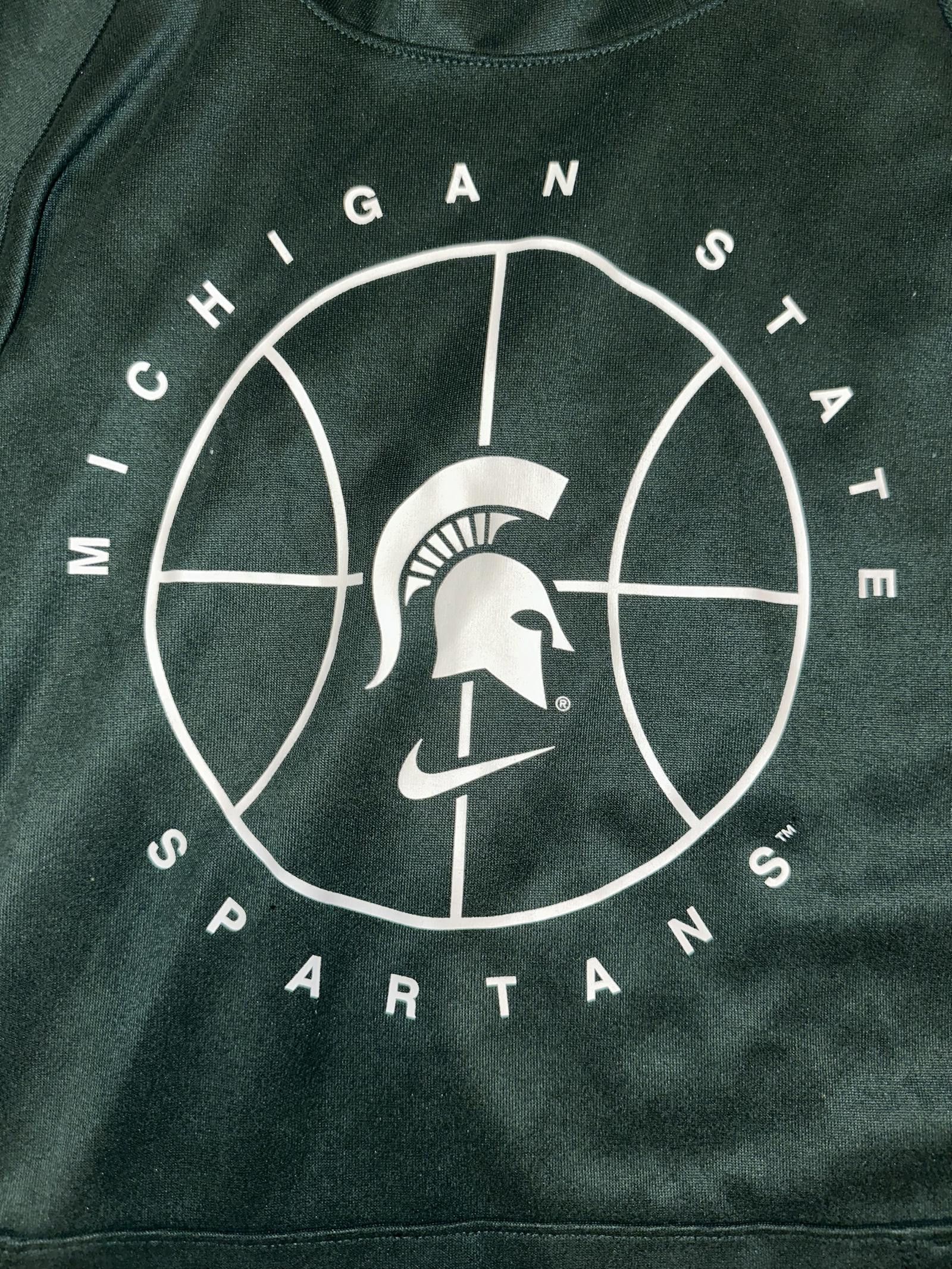 Nike Nike Men Michigan State Spartan Basketball Pullover Hoodie Size US L / EU 52-54 / 3 - 3 Thumbnail