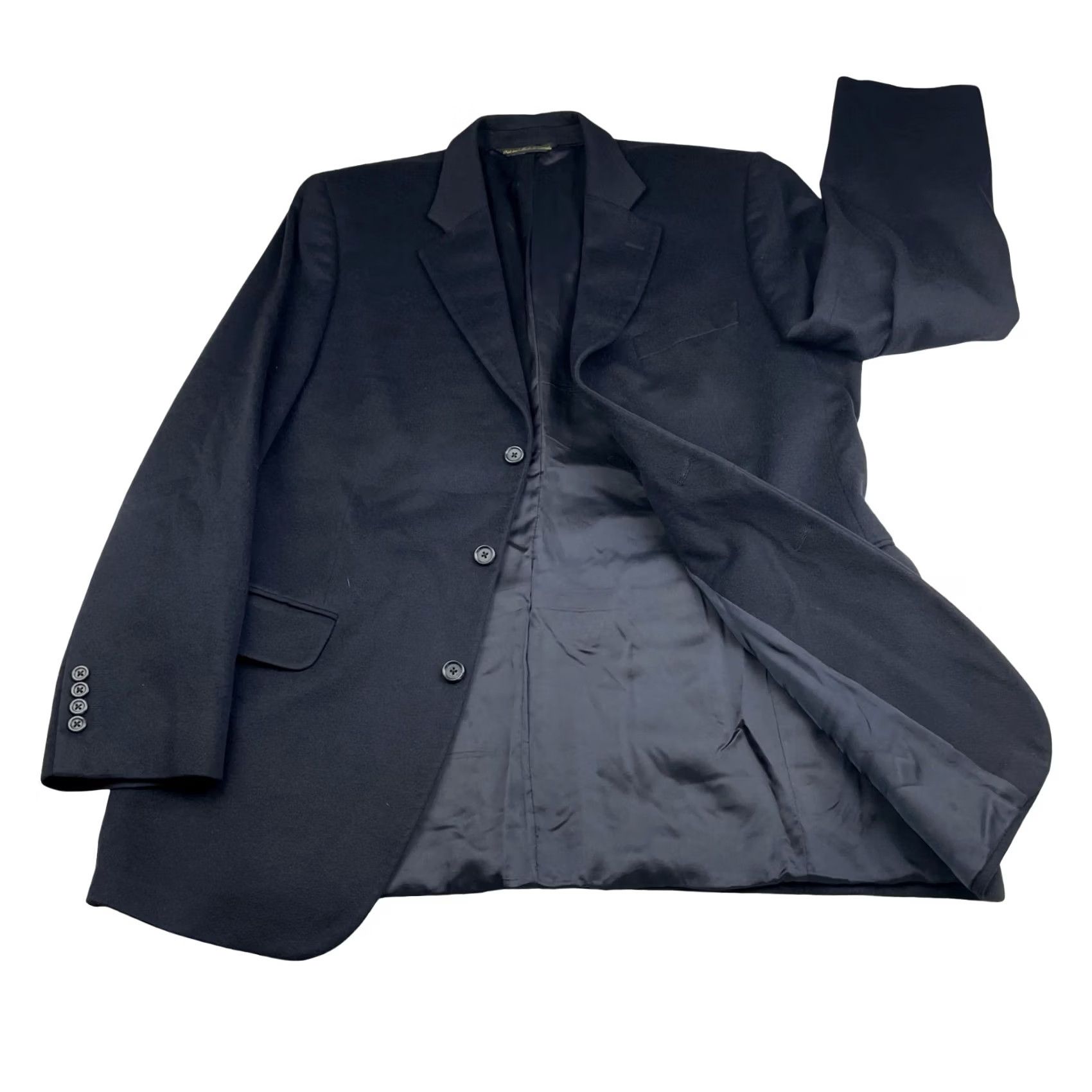 Loro Piana Loro Piana Blazer Men's 44L US 3-Button 100% Cashmere Navy Blue Size 44R - 3 Thumbnail
