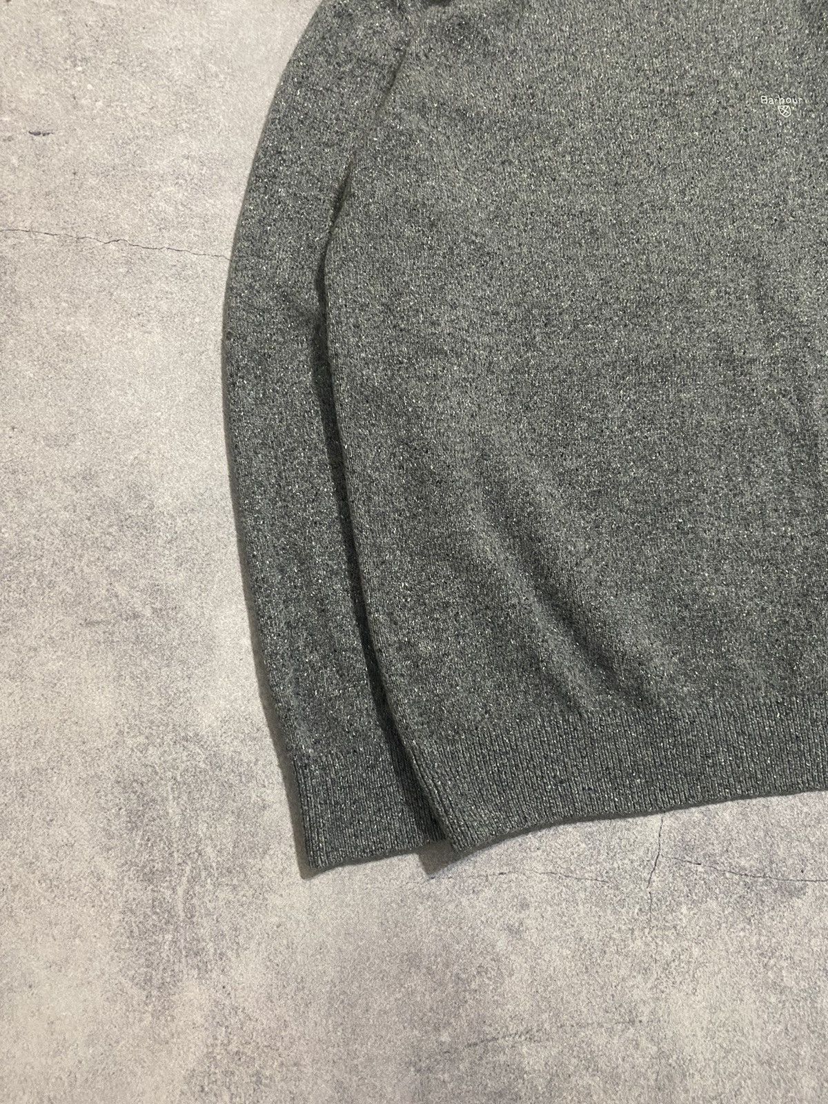 Barbour Barbour Grey Tisbury Crew Neck Wool Sweater Size US L / EU 52-54 / 3 - 3 Thumbnail