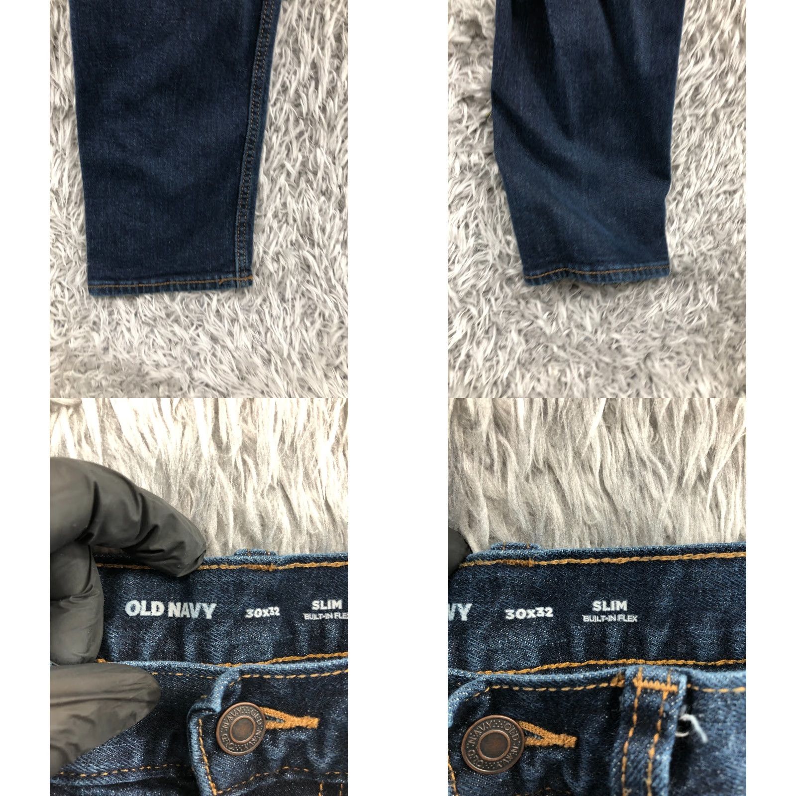 Old Navy Old Navy Slim Straight Jeans Mens 30x32 Dark Blue Denim Slim Fit 5-Pocket Zip Fly Belt Loops Straight Leg Jeans Men Size US 30 / EU 46 - 8 Thumbnail