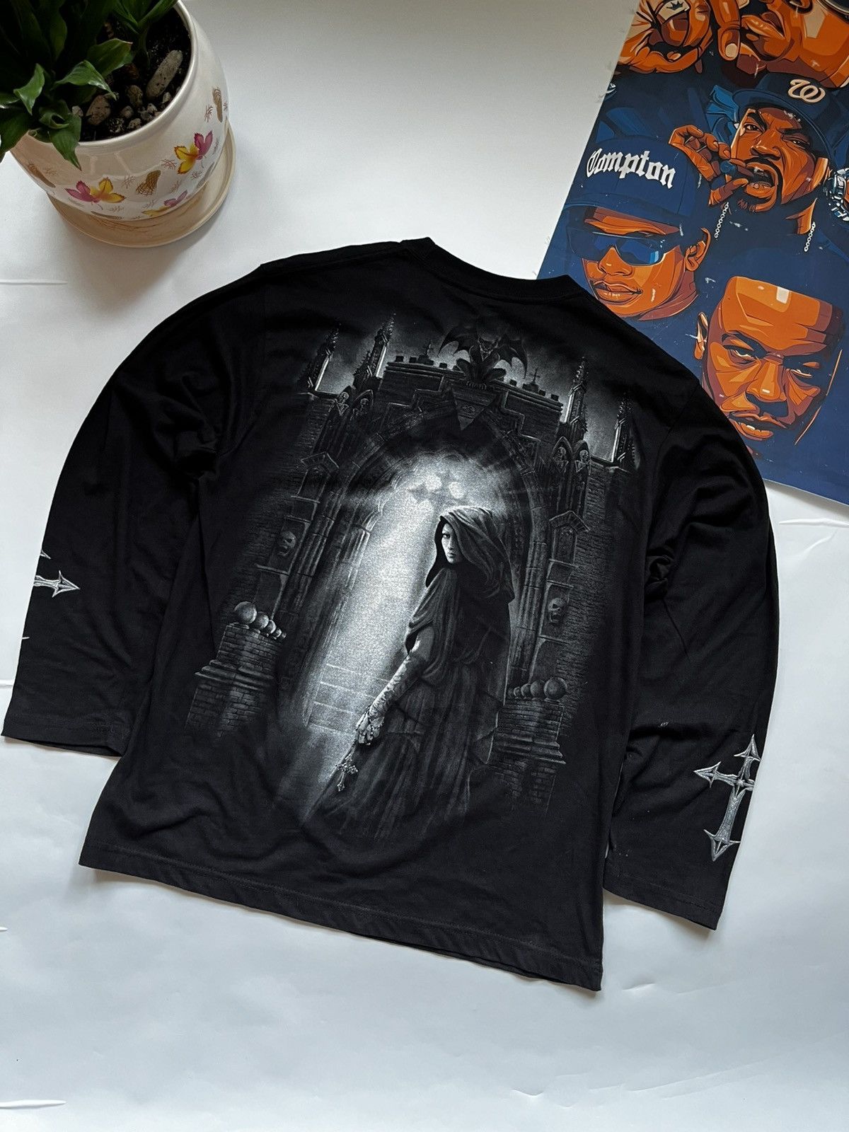Band Tees Rare Thermal Longsleeve Spiral Y2k Affliction Style Size US M / EU 48-50 / 2 - 2 Thumbnail
