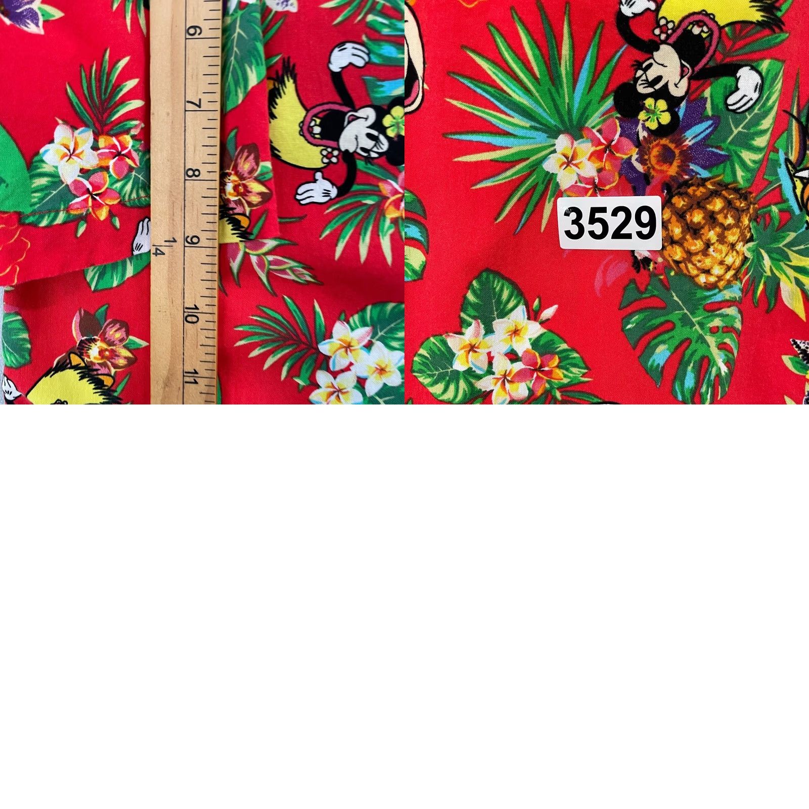 Disney VINTAGE Disney Hawaiian Shirt Shirt Men L Red Mickey Mouse Minnie Mouse Surfing Vacation Floral Pattern Hawaiian Theme 90s Size US L / EU 52-54 / 3 - 8 Thumbnail