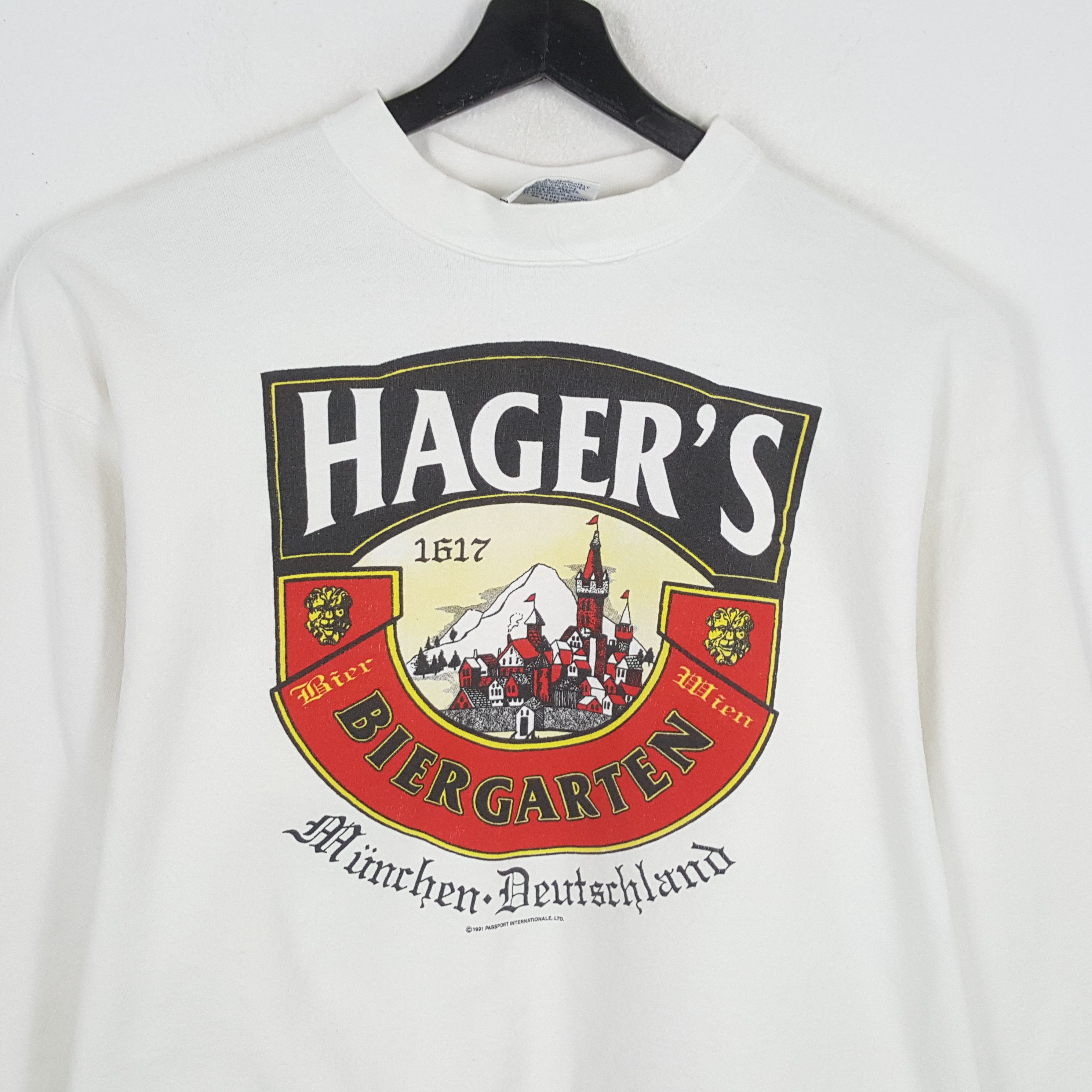 Vintage HAGER'S BIERGARTEN Vintage Sweatshirt Size US L / EU 52-54 / 3 - 2 Thumbnail