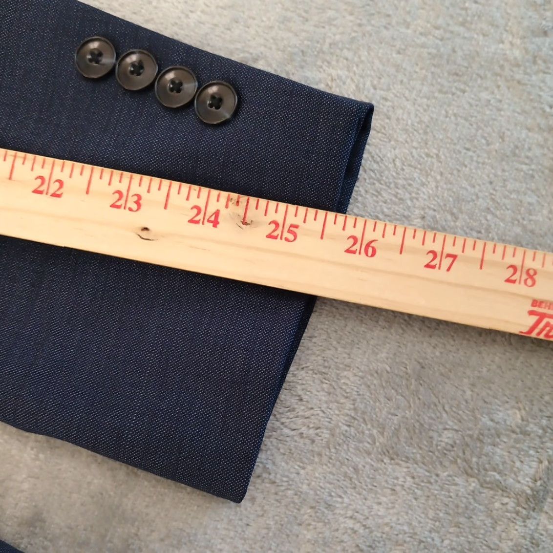 Jos. A. Bank Jos A Bank Blazer Mens 40 Long Slim Blue Two Button Double Vent Wool Notch Lapel Single-Breasted Jacket Coat 2 Piece Regular Mens Size 40R - 3 Thumbnail