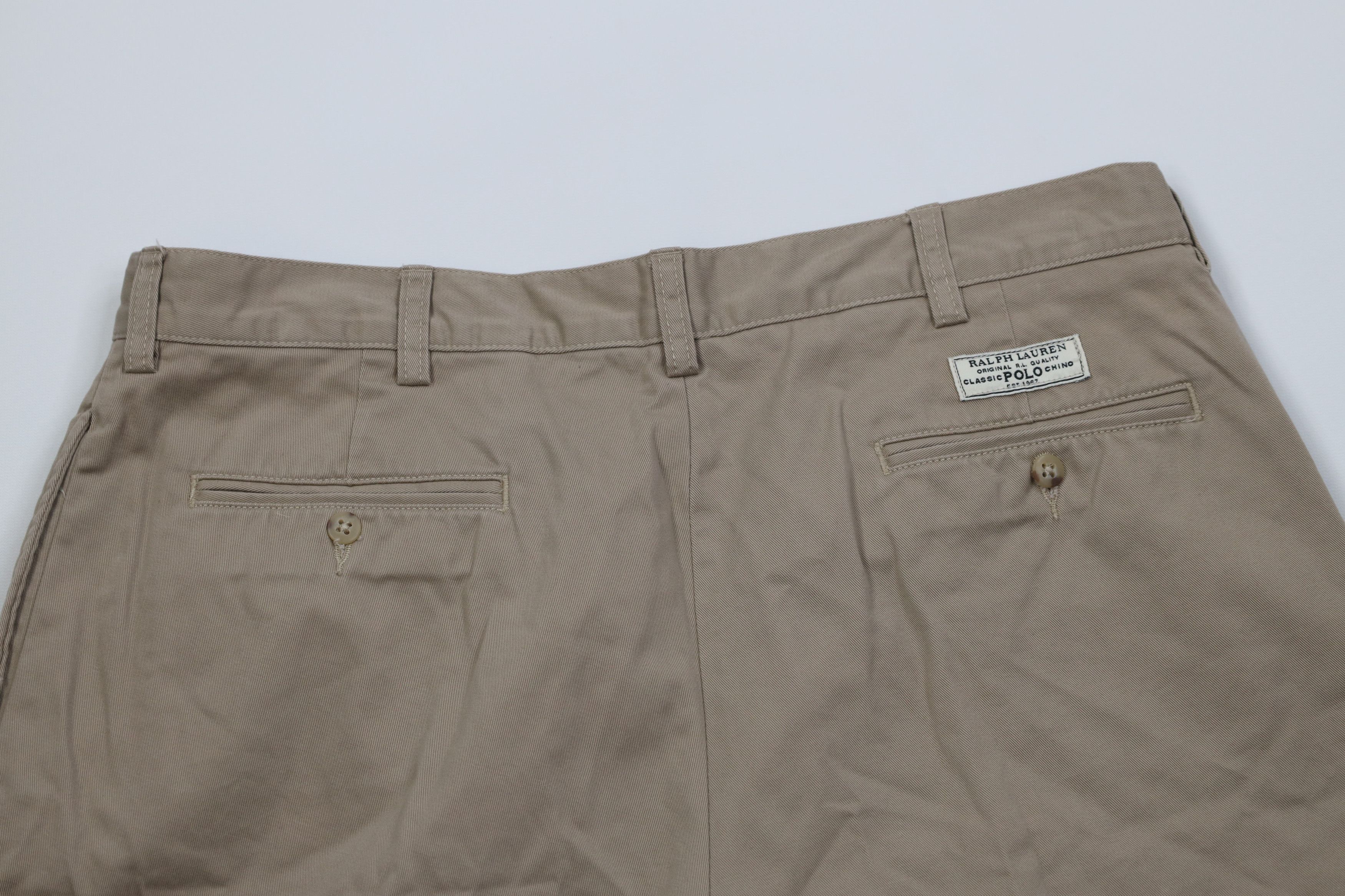 Polo Ralph Lauren Vintage 90s Ralph Lauren Above Knee Chino Shorts Beige Size US 36 / EU 52 - 11 Thumbnail
