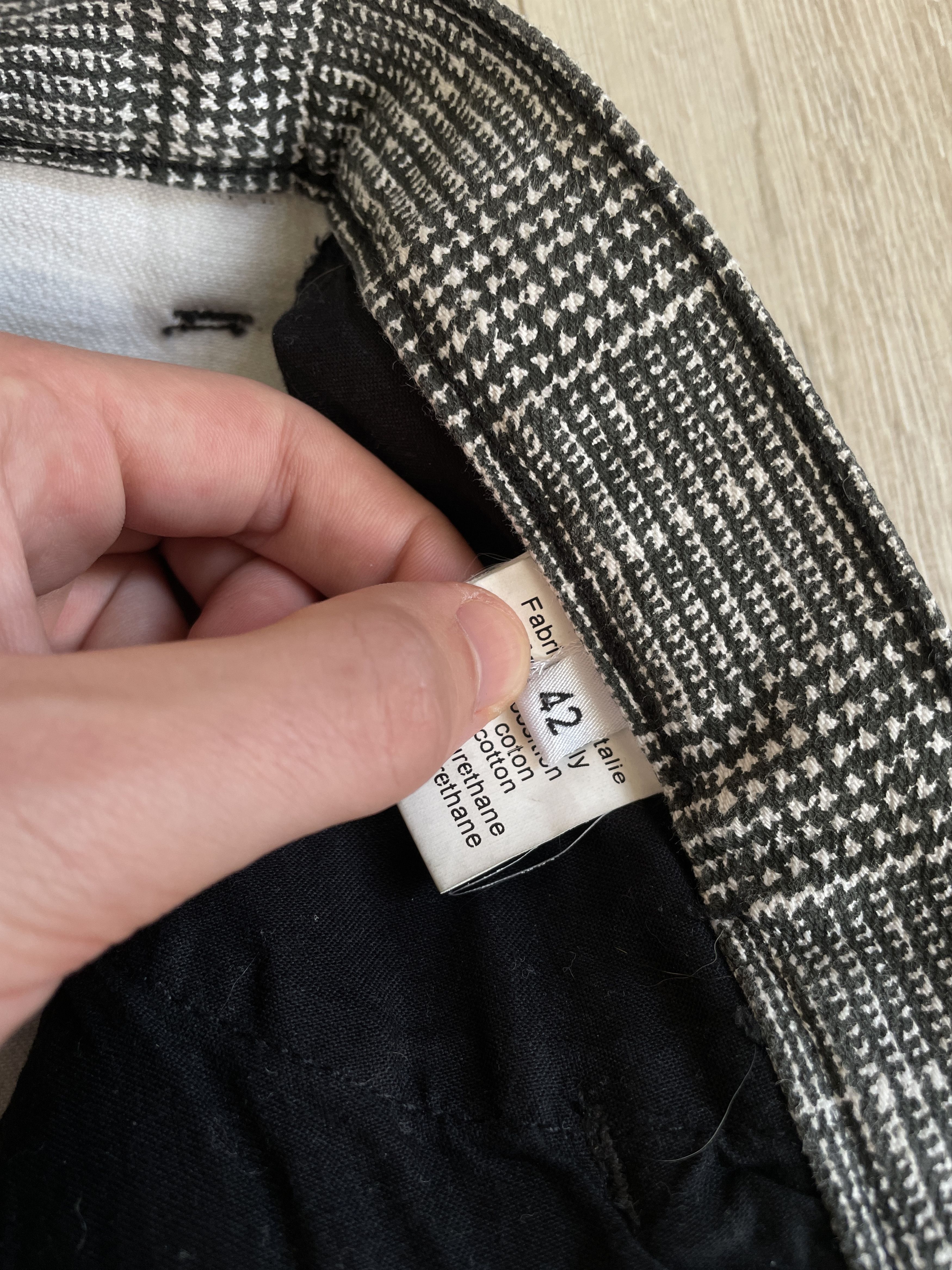 Balmain Balmain AW08 grey tartan biker jeans by Christophe Decarnin Size US 30 / EU 46 - 11 Thumbnail