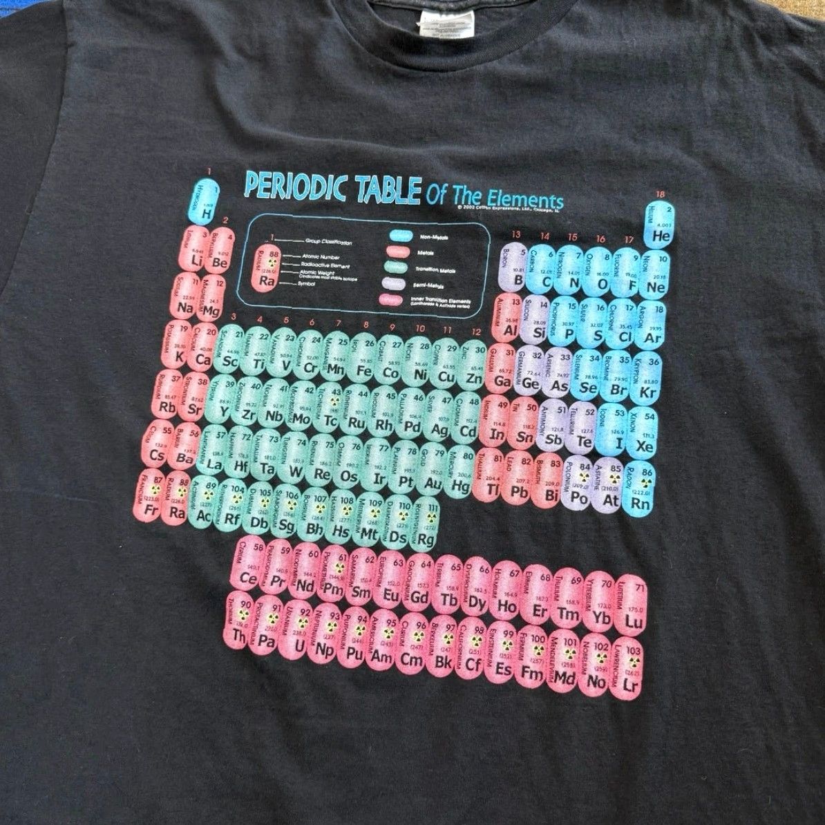 Vintage VINTAGE Men’s Periodic Table Of The Elements Science Chemistry T-Shirt 2XL Black Short Sleeve Mens Y2K Size US XXL / EU 58 / 5 - 3 Thumbnail
