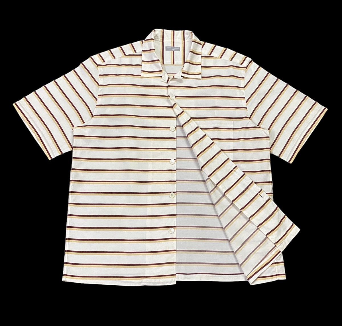 Comme des Garcons Homme AD 2002 Comme Des Garçons Homme Striped Shorts Sleeve Shirts Size US M / EU 48-50 / 2 - 20 Thumbnail