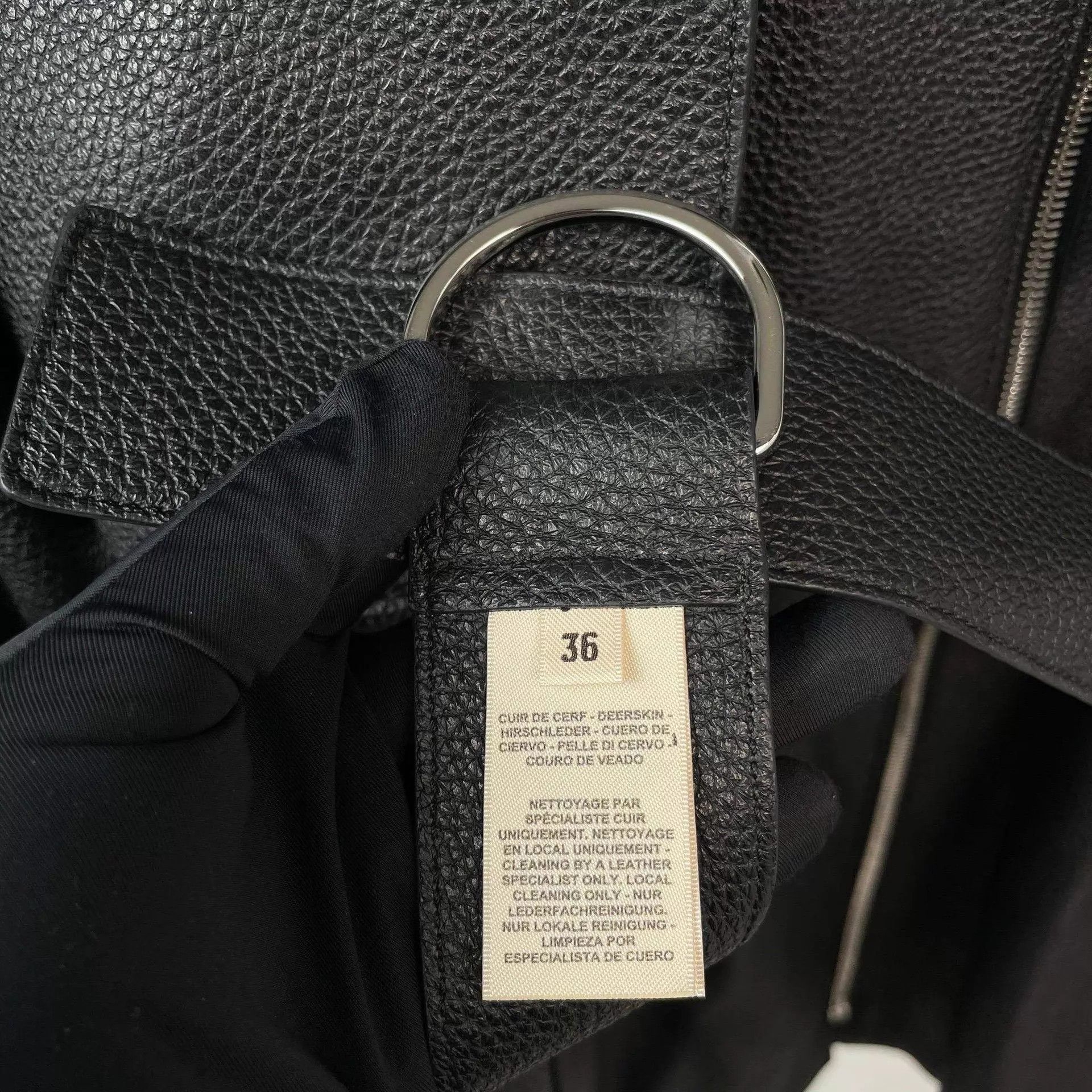 Hermes Hermes Deerskin Jacket 36 Black Size XS / US 0-2 / IT 36-38 - 6 Thumbnail