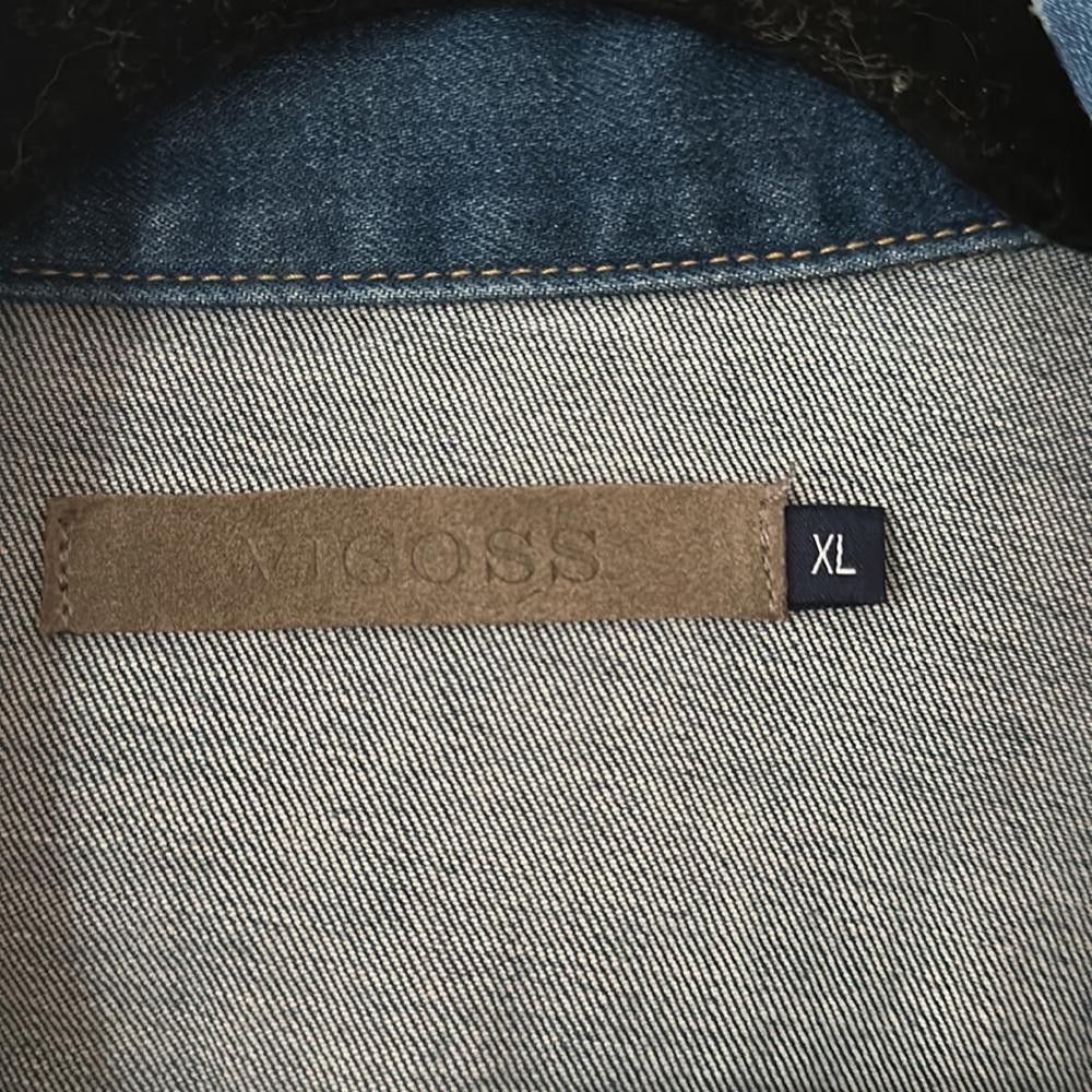 Designer Vigoss Distressed Denim Lightweight Trucker Jean Jacket XL Size US XL / EU 56 / 4 - 4 Thumbnail