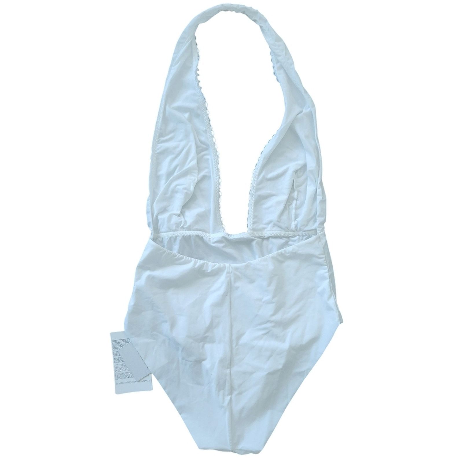 La Perla LA PERLA One Piece Halter Swimsuit White L Resortwear Beach Size ONE SIZE - 2 Thumbnail