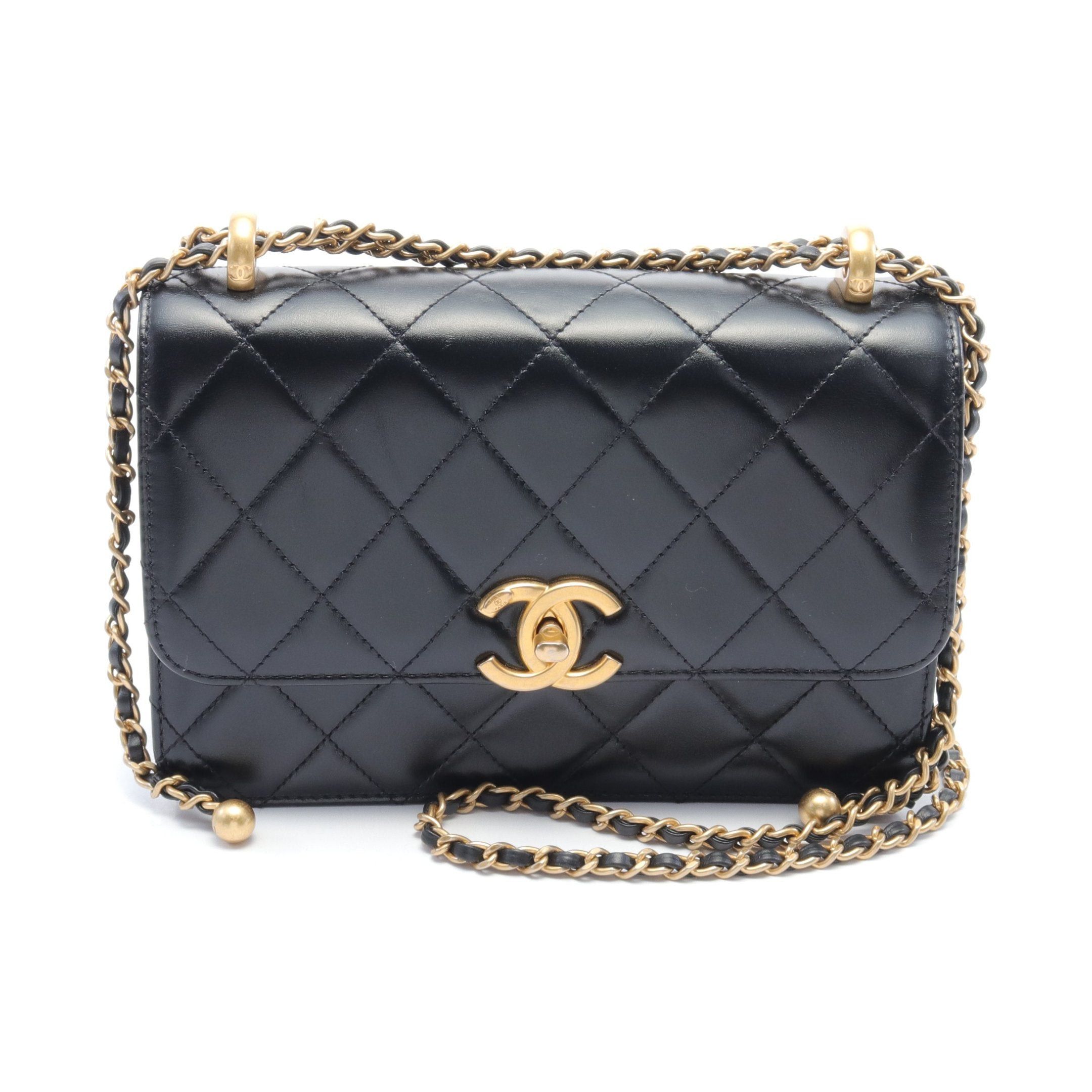 Chanel Chanel Matelasse Chain Shoulder Bag Leather Black Gold Hardware Size ONE SIZE - 1 Thumbnail