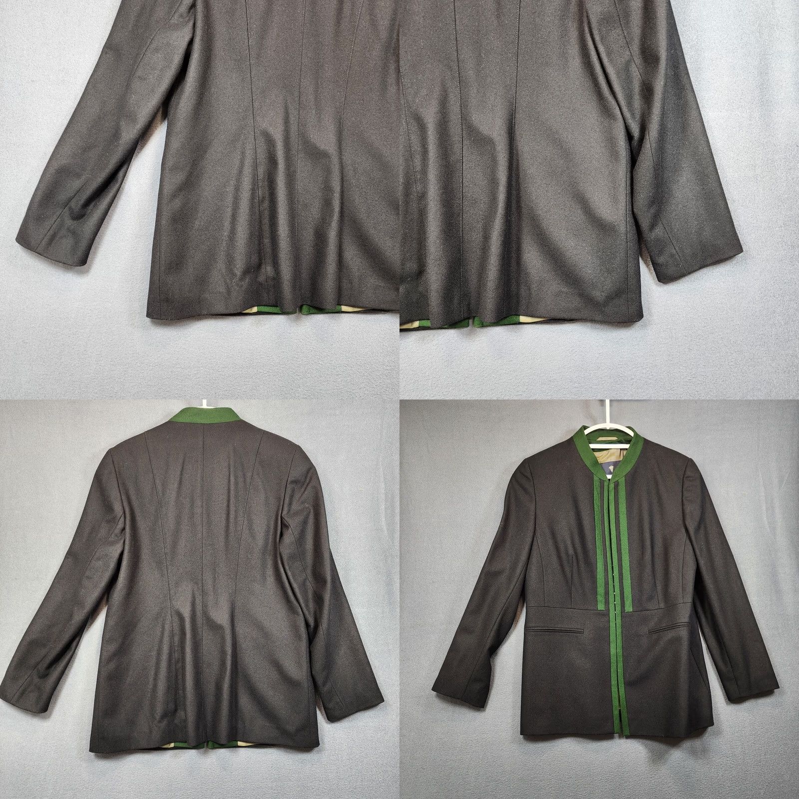 Vintage VINTAGE Tramontana Blazer Jacket Womens M Wool Black Green Germany Luxury Blazer Womens M Wool Black Green Germany Luxury Size M / US 6-8 / IT 42-44 - 9 Thumbnail