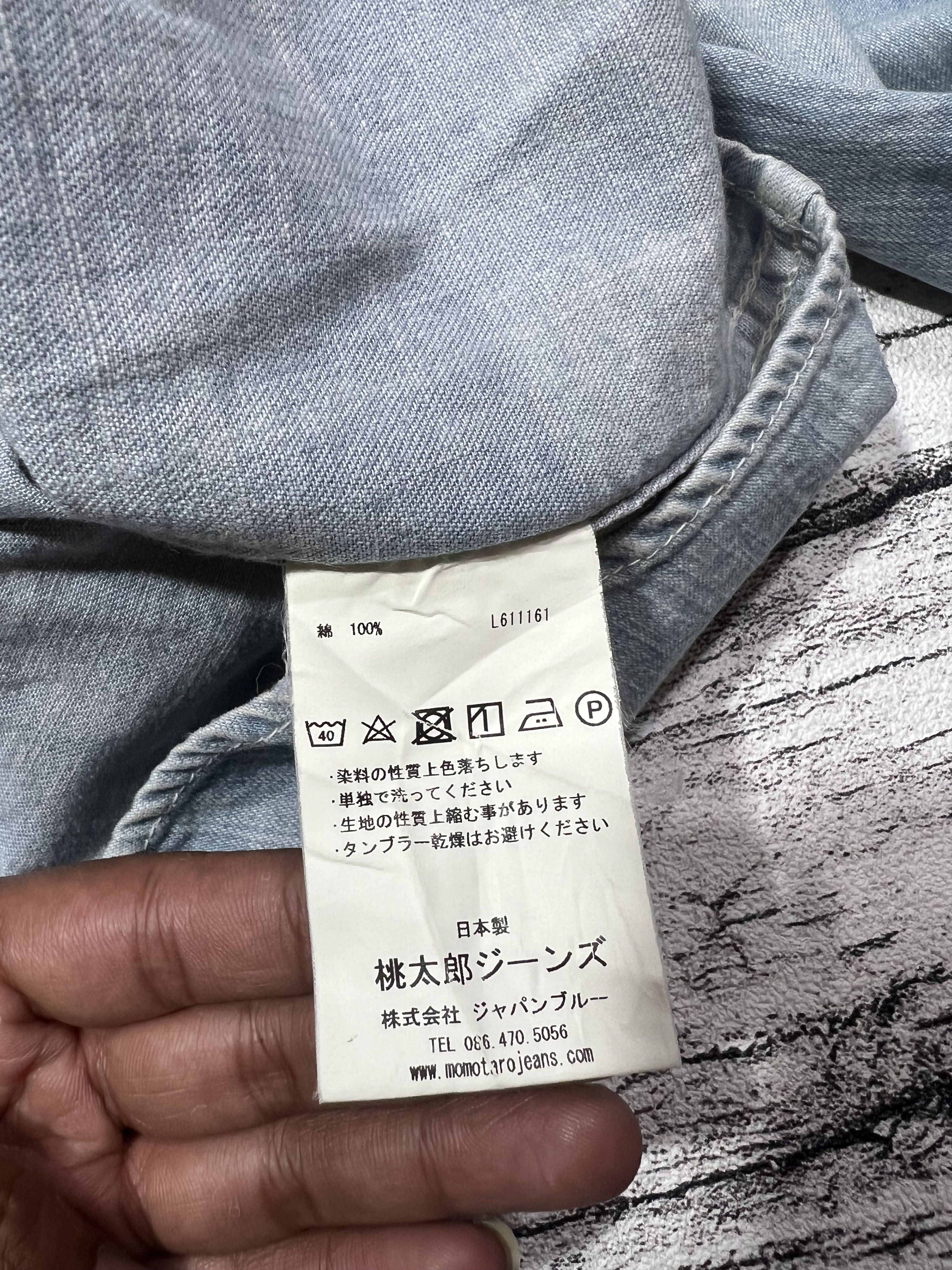 Momotaro Jeans 2000s Momotaro Jeans Pattern Longsleeve Denim Jeans Shirt Size US M / EU 48-50 / 2 - 8 Thumbnail