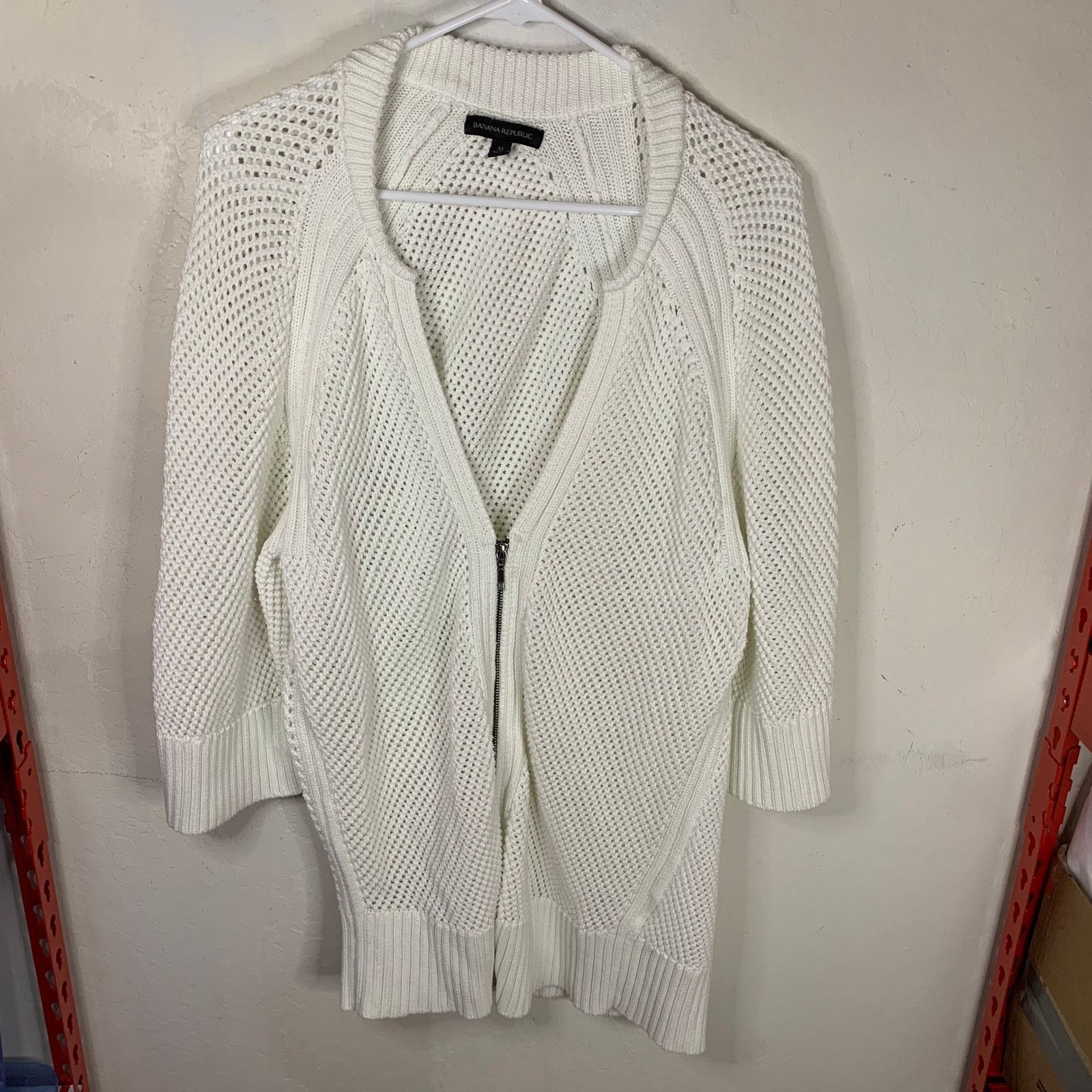 Banana Republic Banana Republic White Knit Sweater Size M Size M / US 6-8 / IT 42-44 - 11 Thumbnail