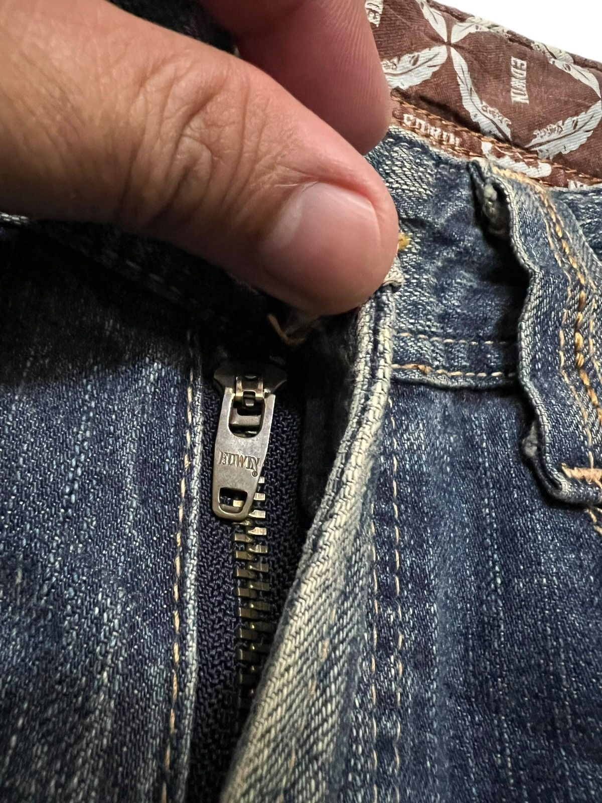Edwin 💥Flare💥Vintage Edwin XV Mud Wash Clawmark Jean Very Rare Size US 32 / EU 48 - 10 Thumbnail