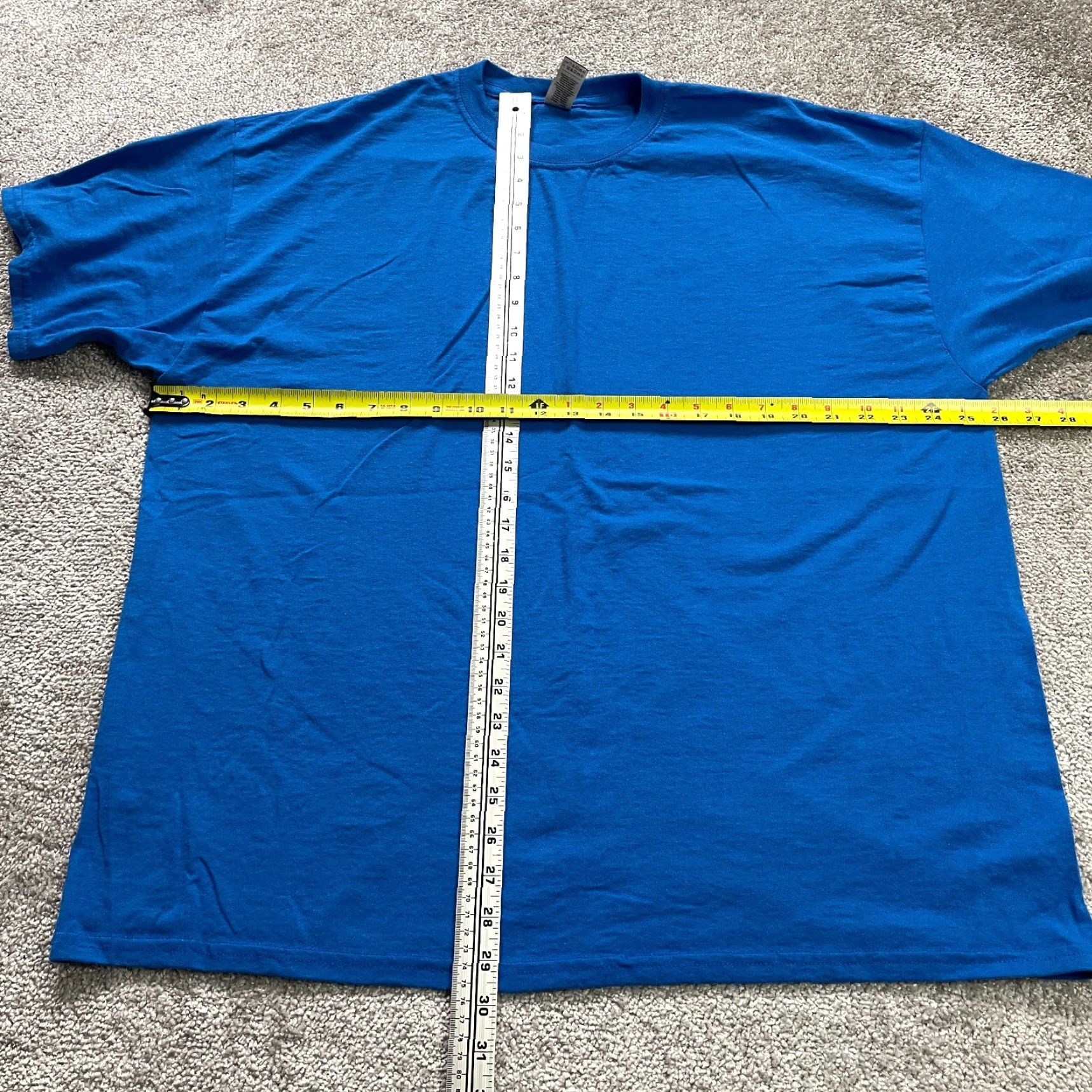 Gildan Gildan Heavy Cotton T-Shirt Mens 2XL Royal Blue Crew Neck Short Sleeve Tee Size US XXL / EU 58 / 5 - 6 Thumbnail