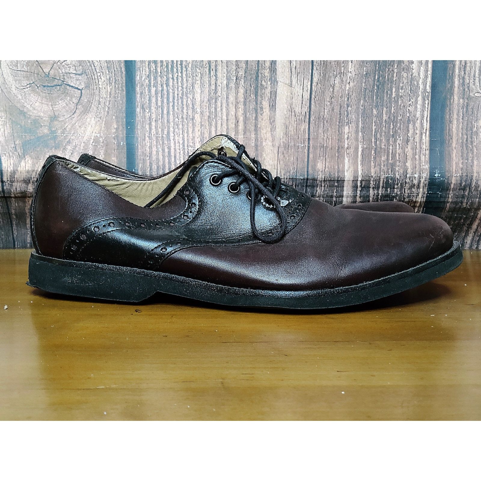 Johnston & Murphy Johnston & Murphy Mens Oxford Dress Shoes Brown Brogue 11.5 Size US 11.5 / EU 44-45 - 6 Thumbnail