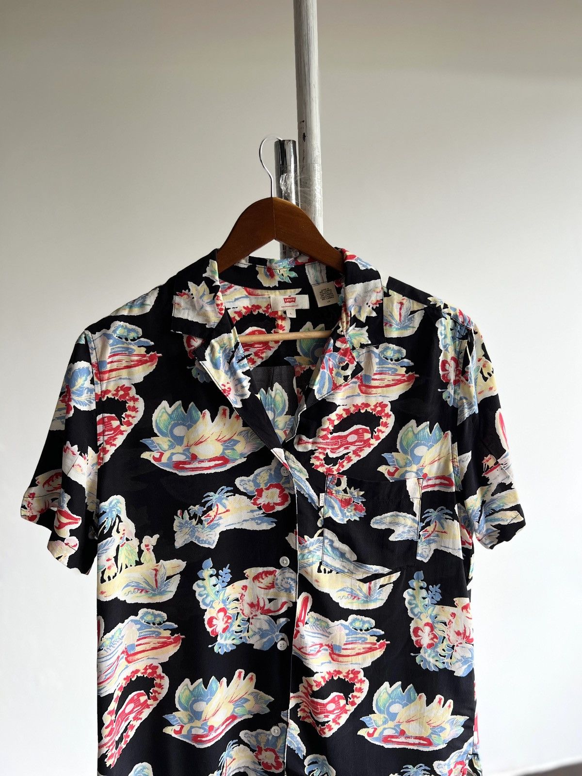 Designer × Levi's Levi’s Open Collar Shirt SS Pattern Palm Beach Hawaiian Size L / US 10 / IT 46 - 2 Thumbnail