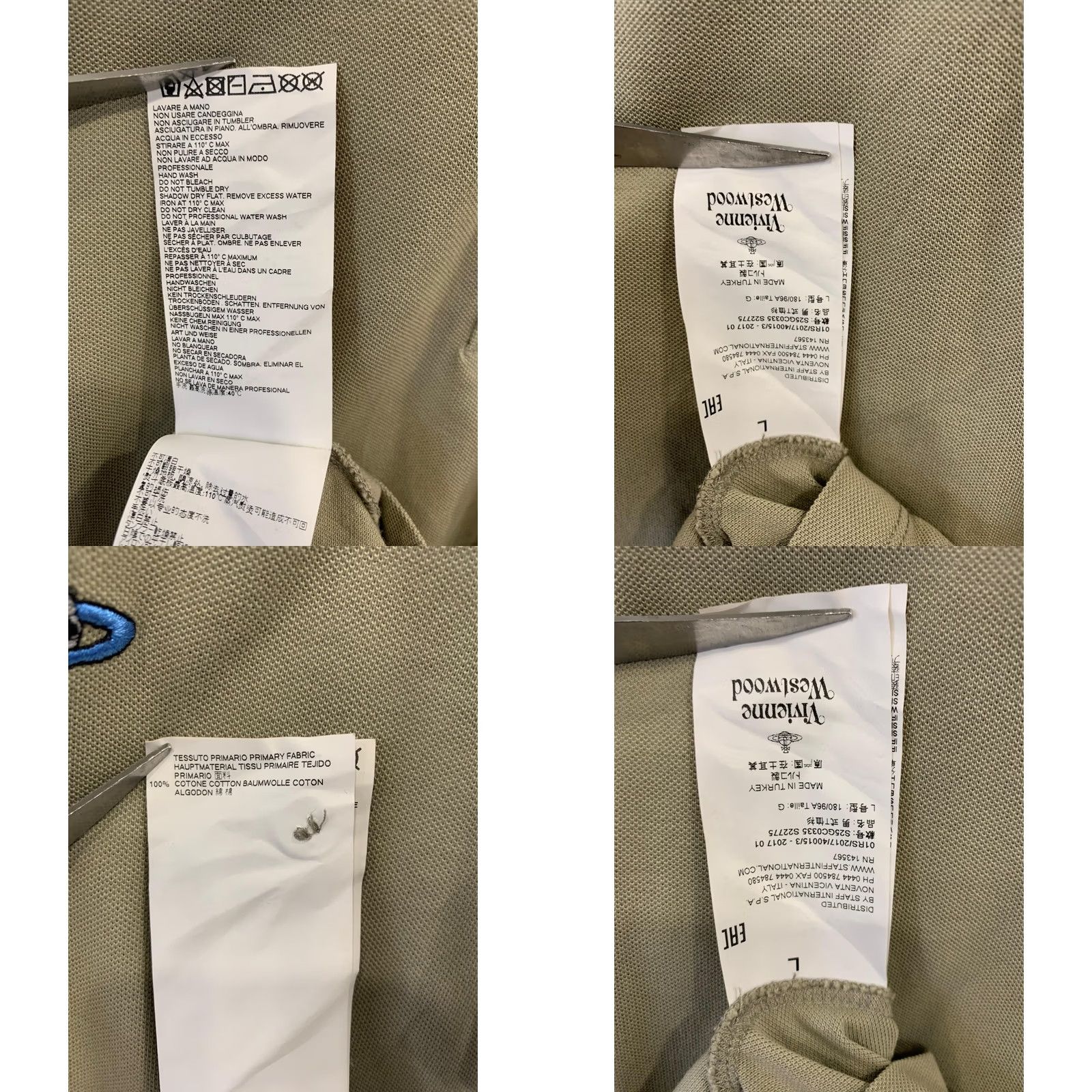 Vivienne Westwood Vivienne Westwood MAN Polo Shirt Sage Green Embroidered Orb Logo Size L Mens Polo Shirt Size US L / EU 52-54 / 3 - 8 Thumbnail