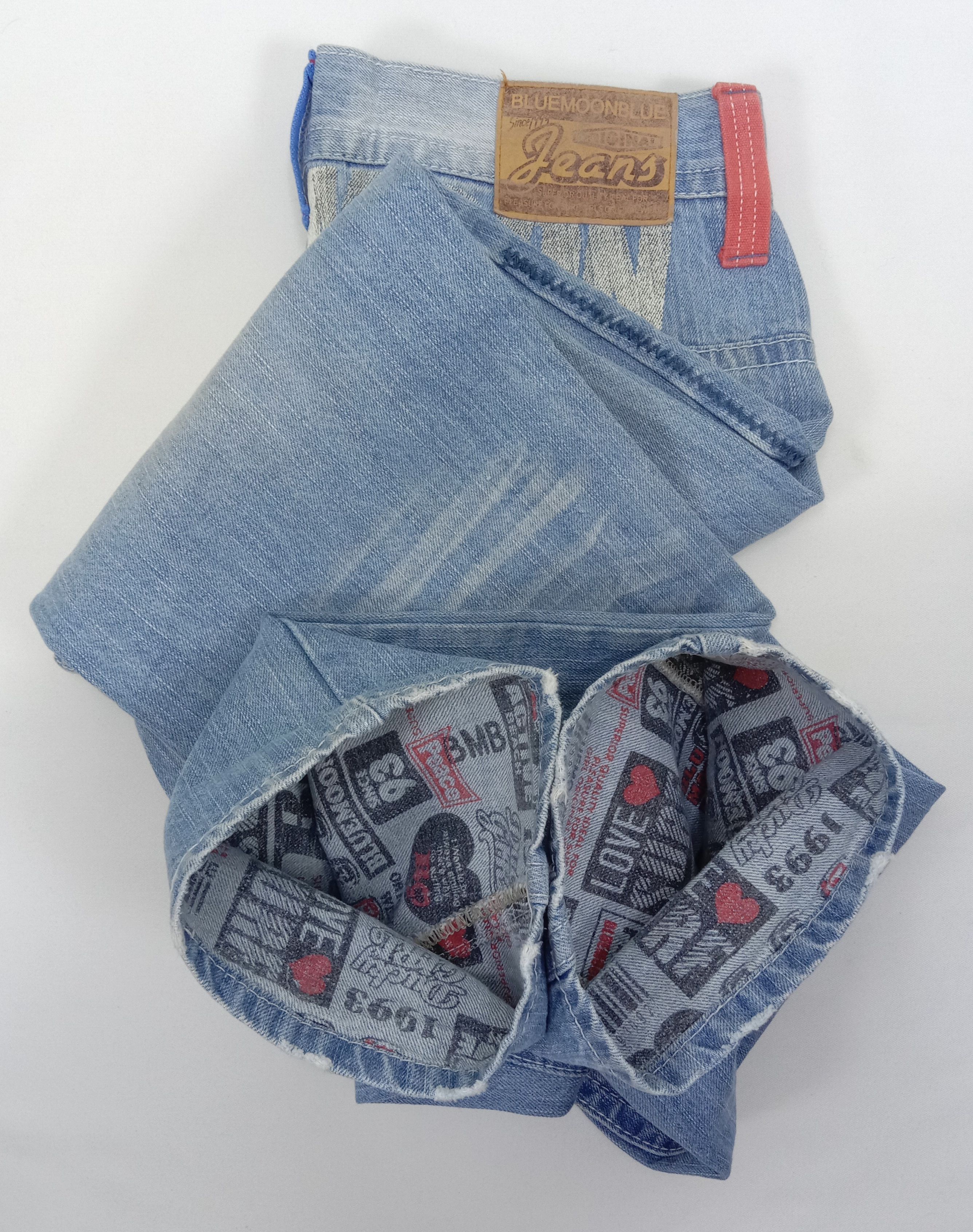 Japanese Brand Vintage Blue Moon Blue Surf Style Jeans Size US 31 - 18 Thumbnail