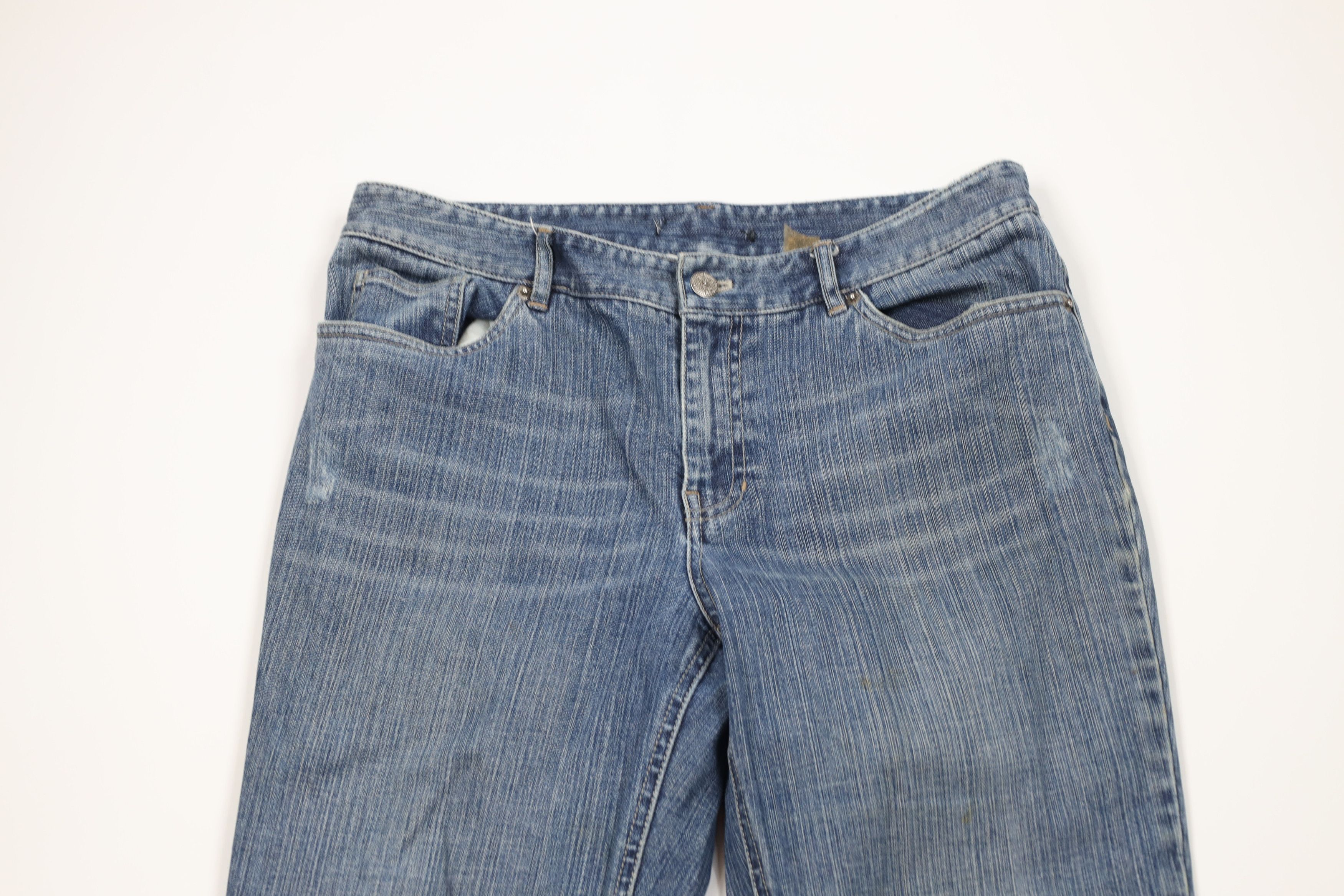 Vintage Vintage Y2K Babydoll Streetwear Wide Leg Denim Jeans Blue Size 32" / US 10 / IT 46 - 2 Thumbnail