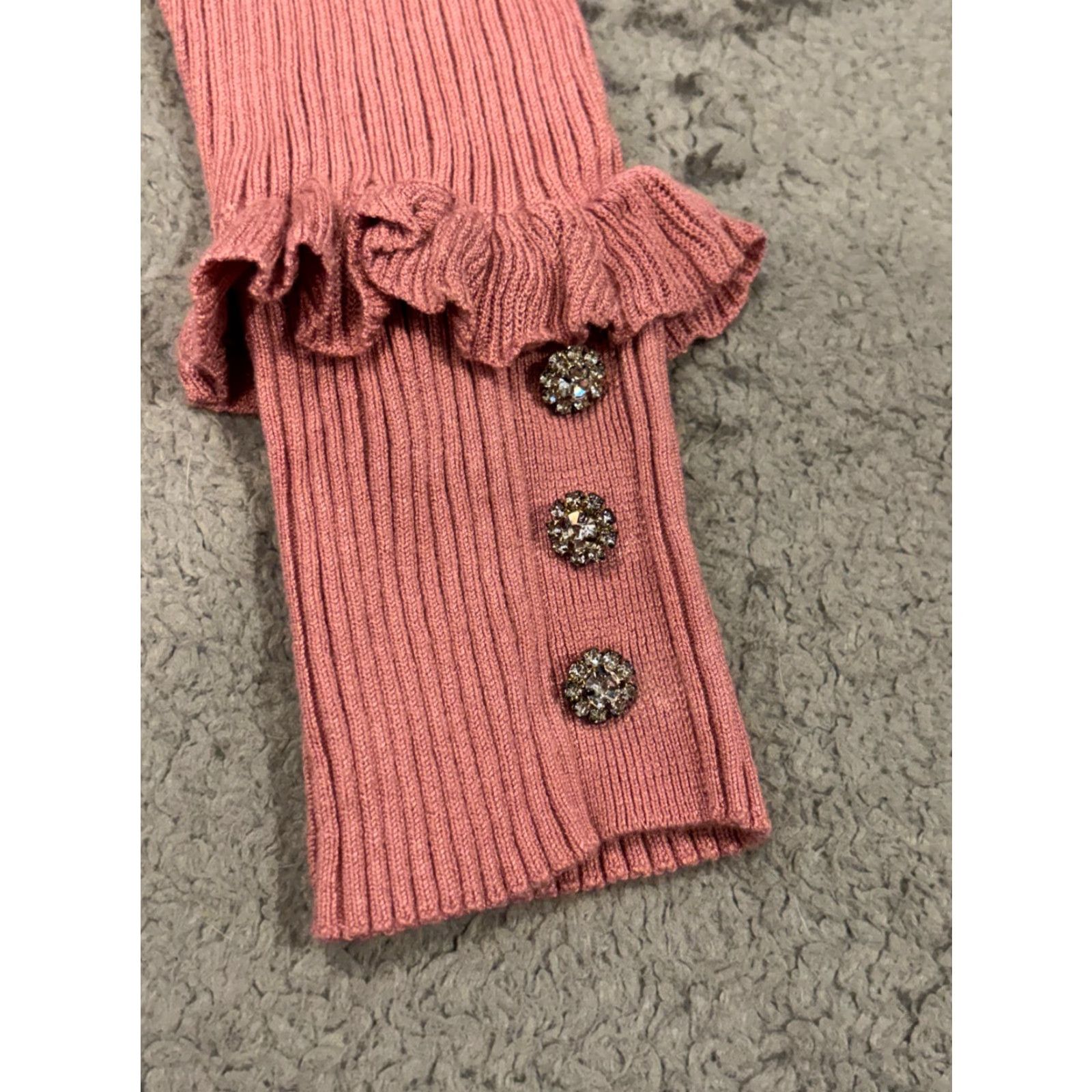 Express Express Womens Pink Turtleneck Sweater Pullover Long Sleeve Ribbed Casual Knit Regular Fit XS? No, S. Size S / US 4 / IT 40 - 2 Thumbnail