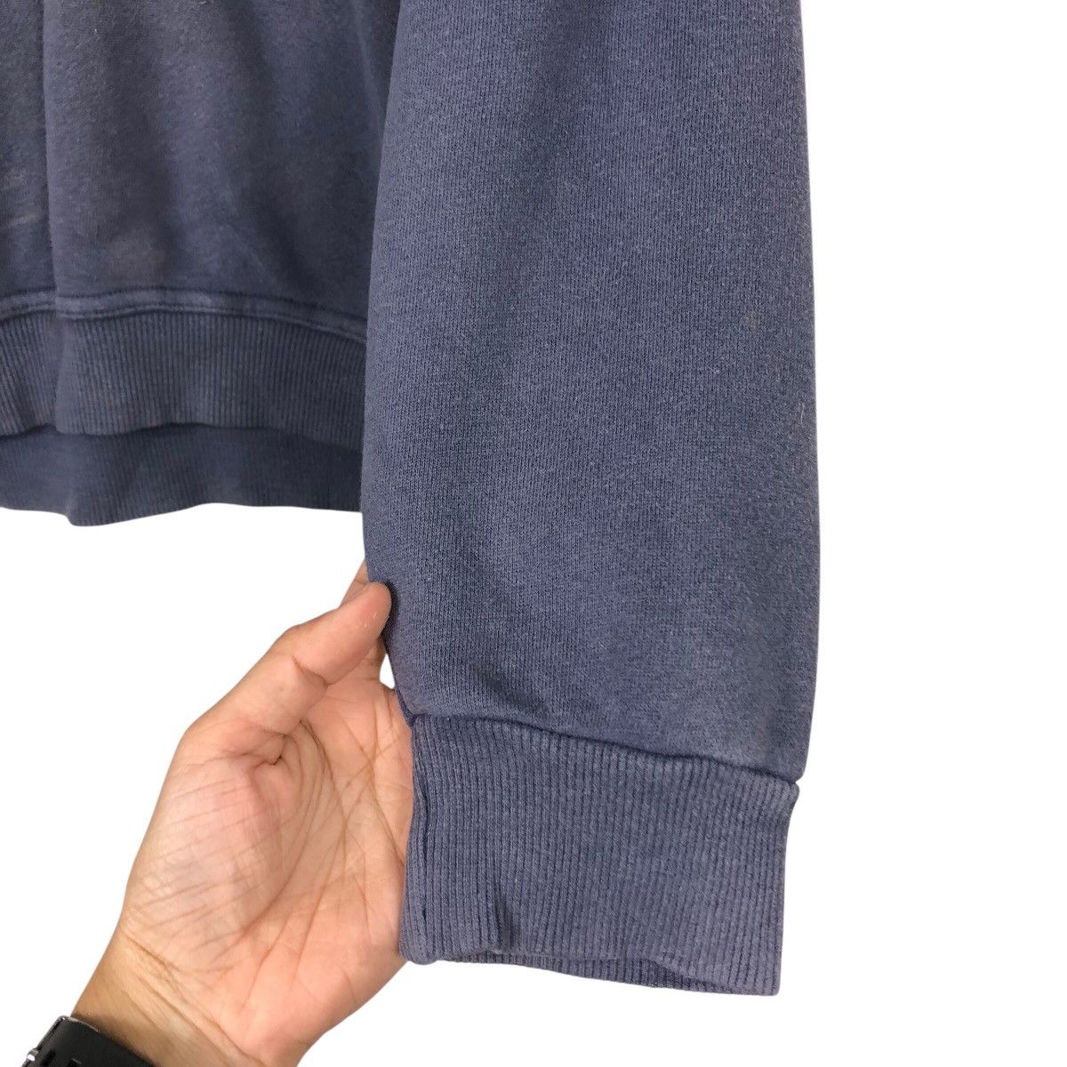 Japanese Brand Rasty 1971 Sun-Faded Navy Crewneck – Rainbow Stitch Vintage Size US M / EU 48-50 / 2 - 12 Thumbnail