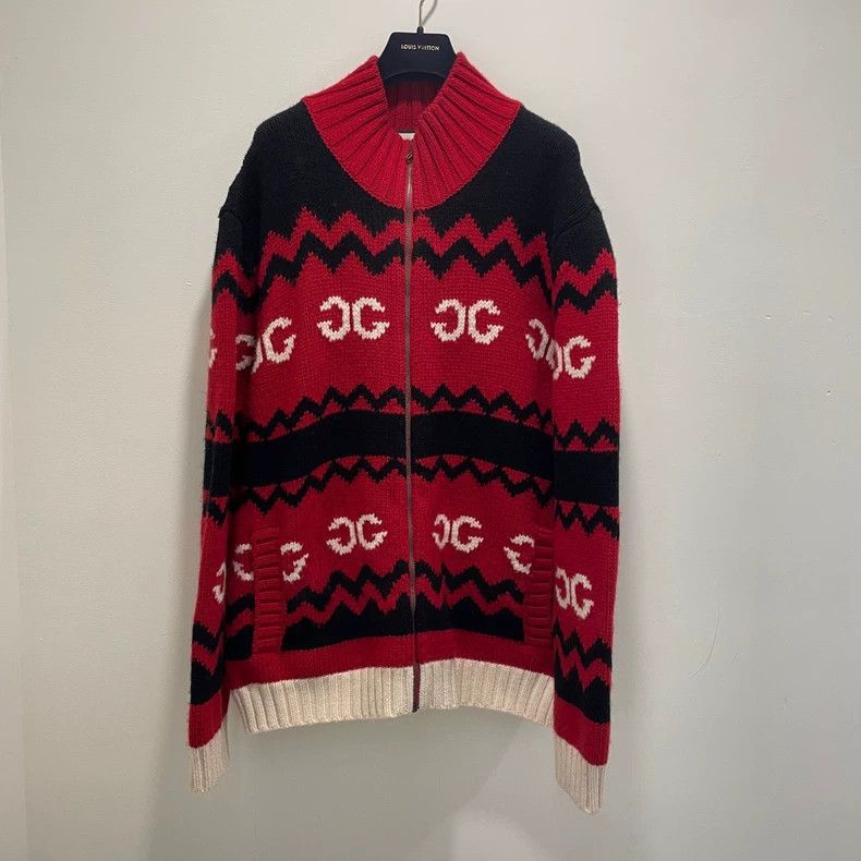 Gucci Gucci Old flower full LOGO zipper sweater knitted jacket 25 Size US XL / EU 56 / 4 - 1 Thumbnail