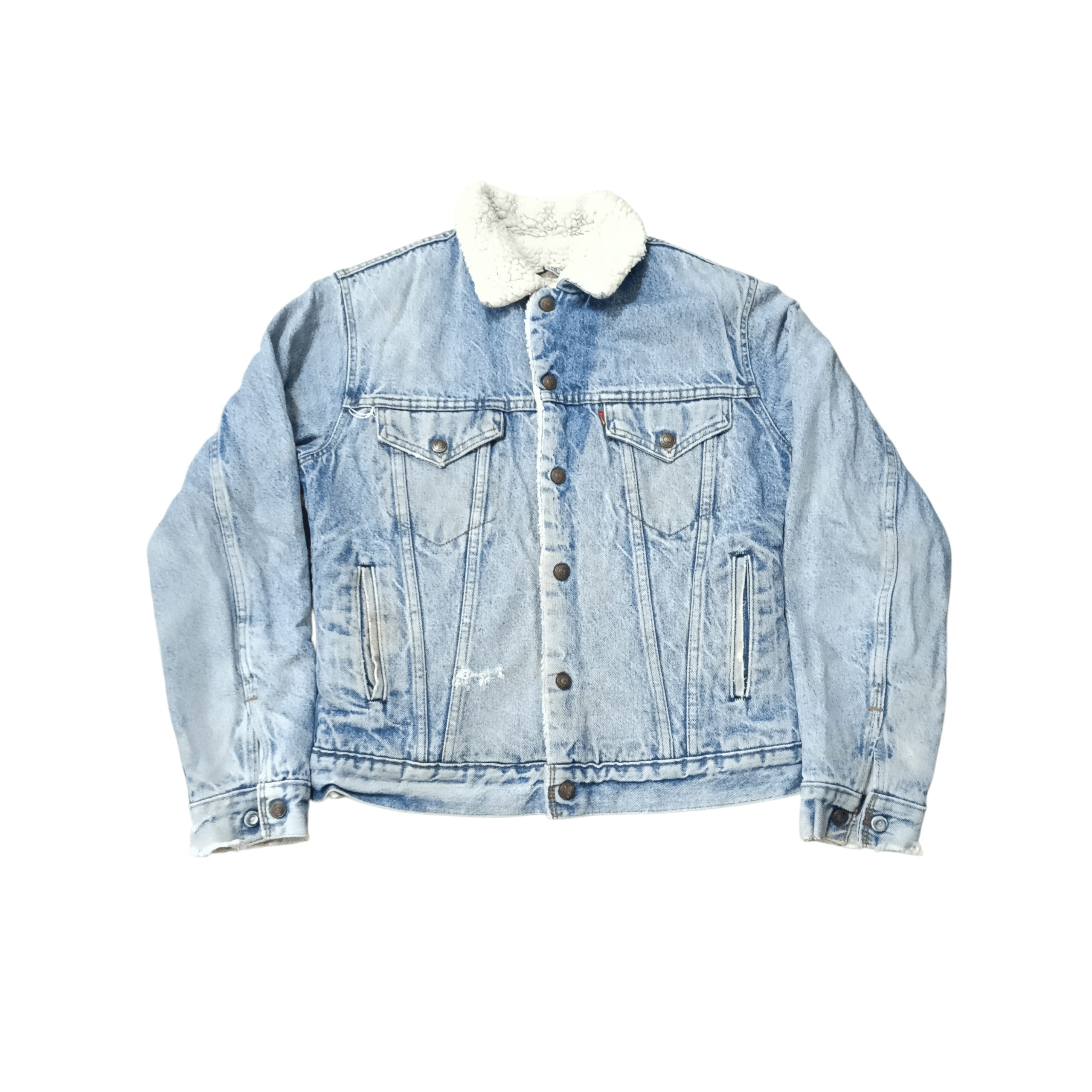 Levi's Vintage 70s Levis Trucker Sherpa Jacket Size US M / EU 48-50 / 2 - 1 Thumbnail