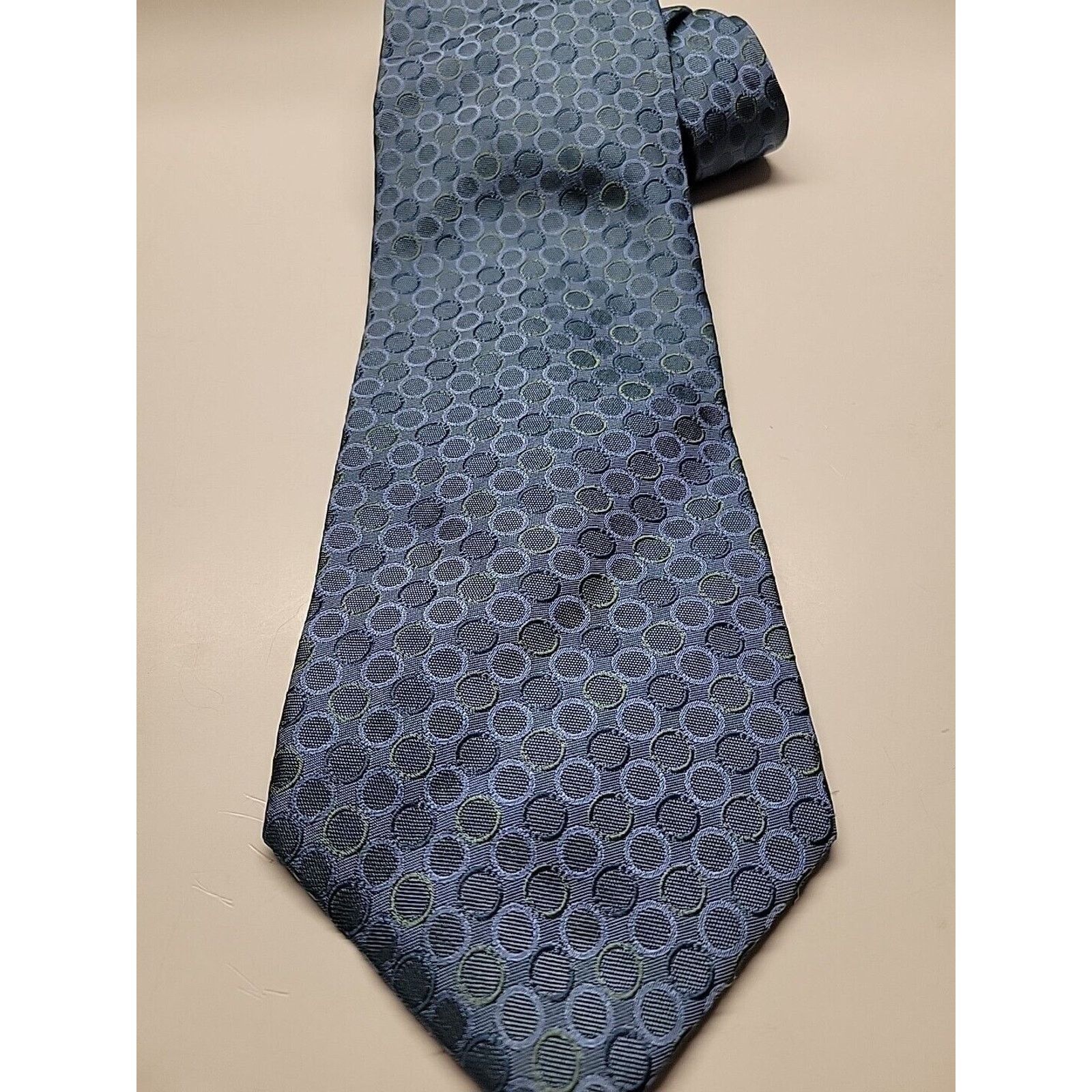 Perry Ellis Vintage PERRY ELLIS Portfolio Silk Blue Green Designer Tie Size ONE SIZE - 4 Thumbnail