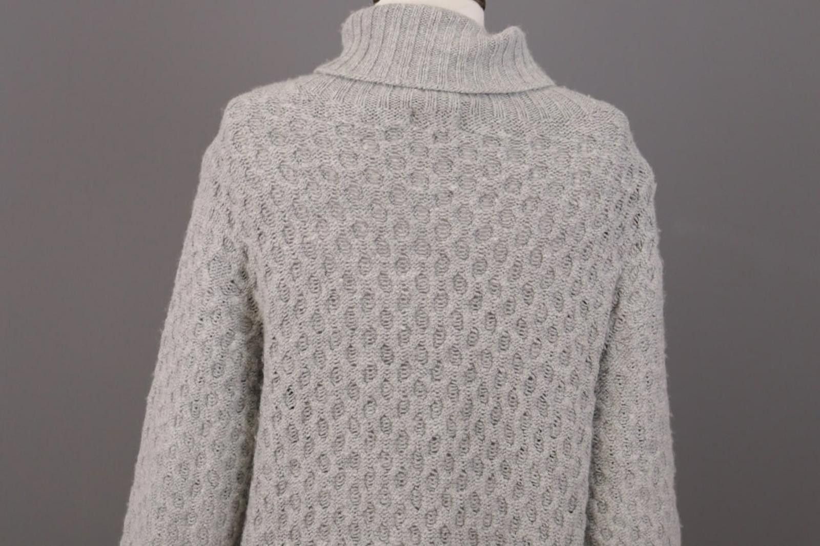 Designer Cop. Copine Madec Pull Gray Linen Sweater Dress Size M Size M / US 6-8 / IT 42-44 - 12 Thumbnail