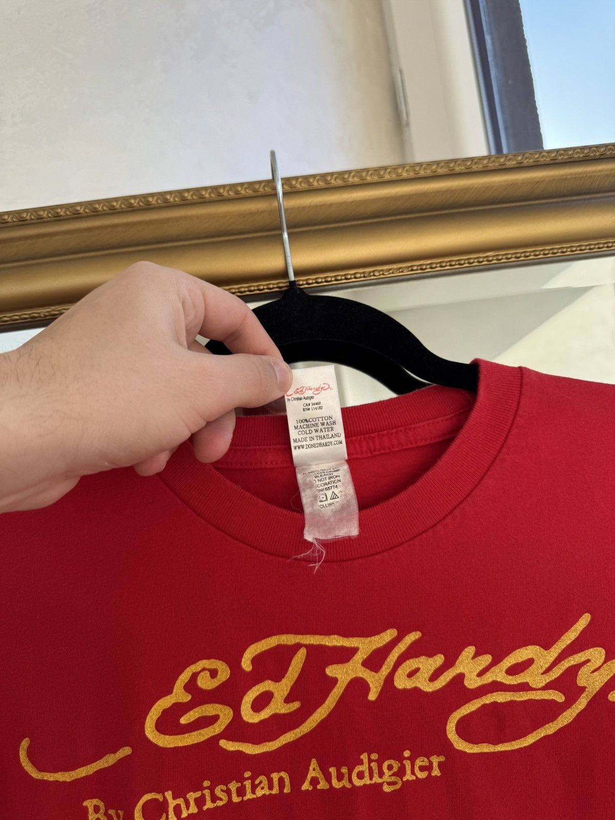 Ed Hardy Vintage Ed Hardy T-Shirt Big Logo Y2K Christian Audigier Size US L / EU 52-54 / 3 - 5 Thumbnail