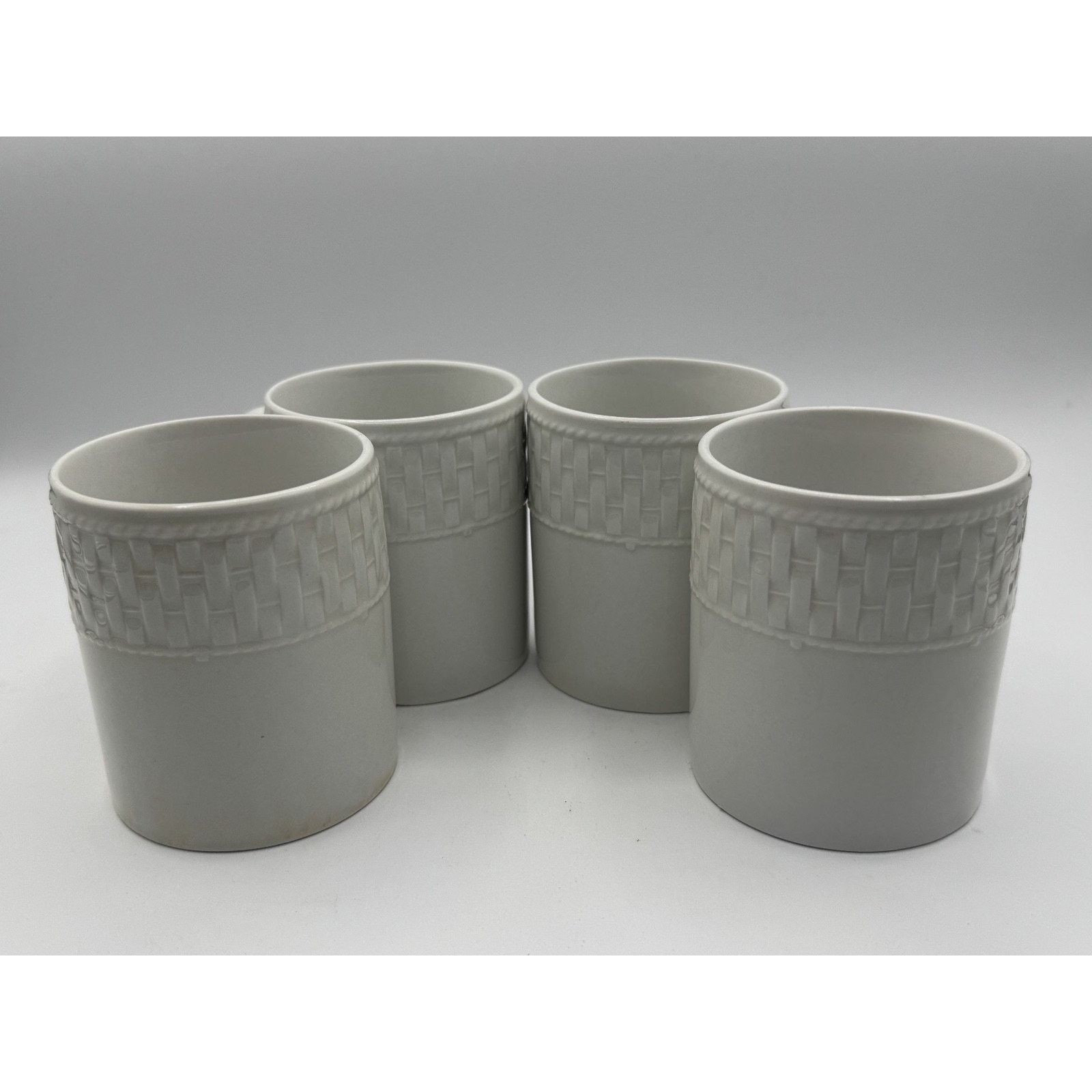 Other 4- Vintage Waverly Mugs Fine White Porcelain Basket Weave Size ONE SIZE - 2 Thumbnail