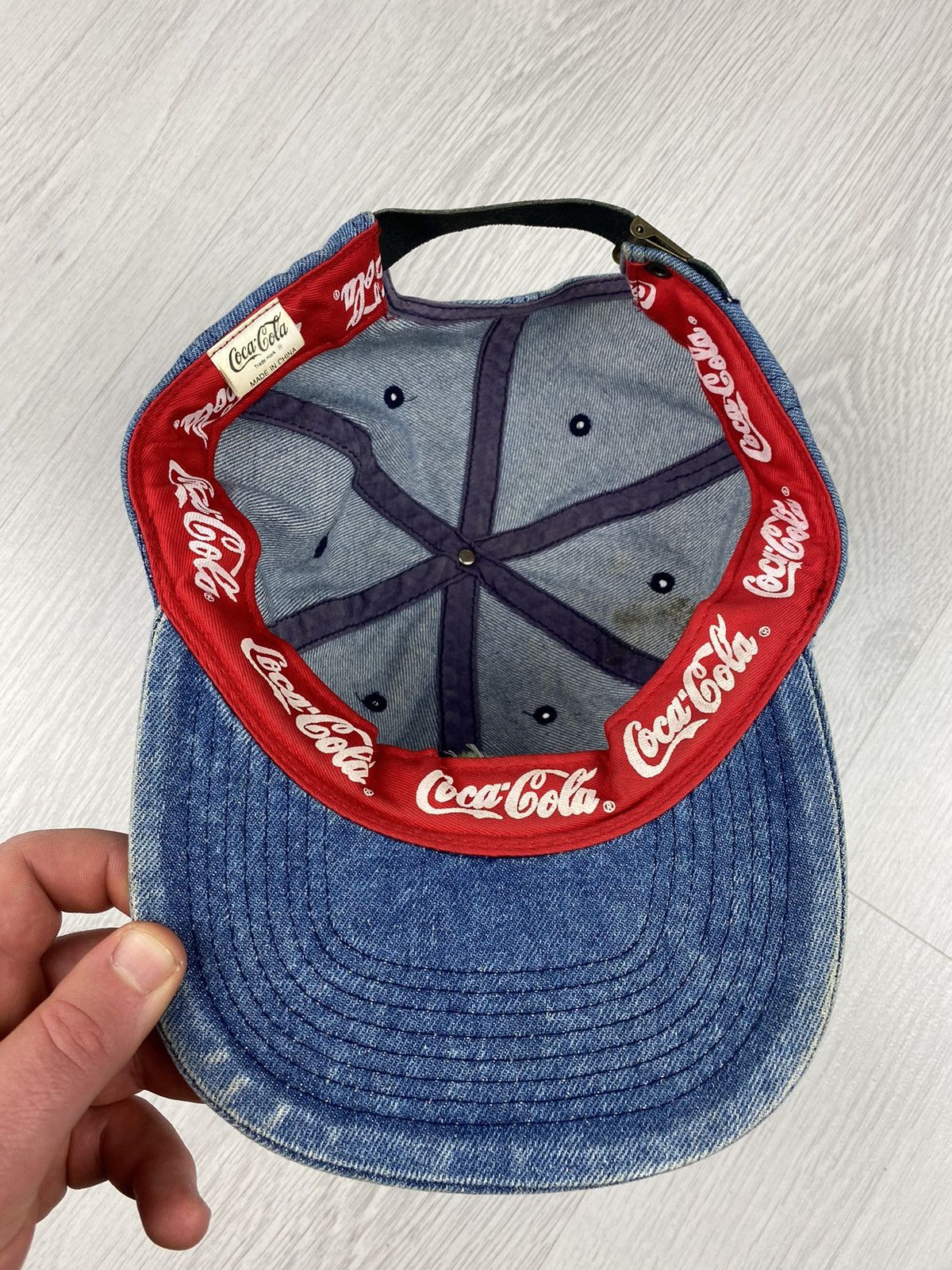 Coca Cola Vintage 90s Coca Cola Always Denim Cap Hat Marlboro Y2K Size ONE SIZE - 7 Thumbnail