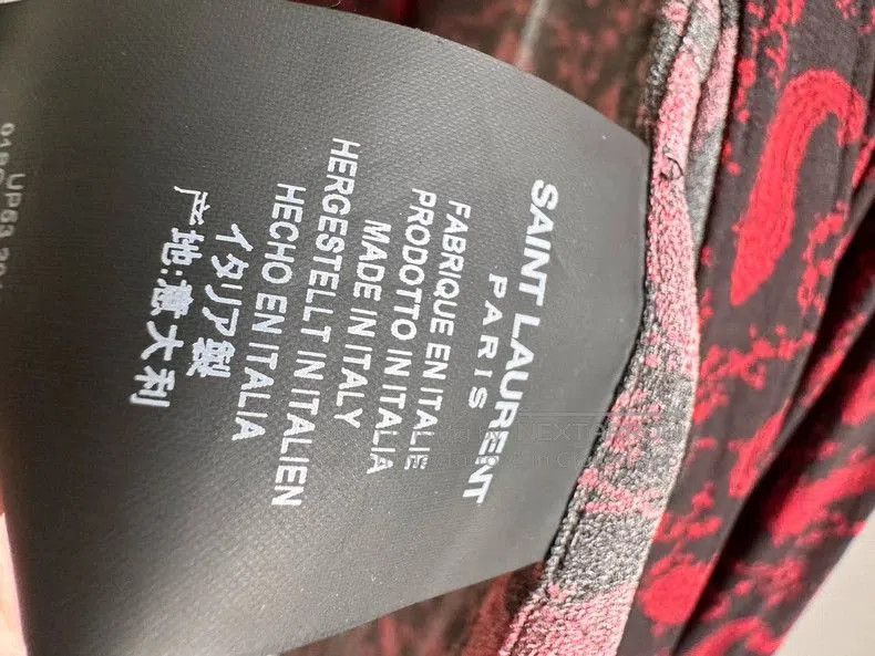Saint Laurent Paris SAINT LAURENT Black Red Paisley Shirt. Size US S / EU 44-46 / 1 - 4 Thumbnail