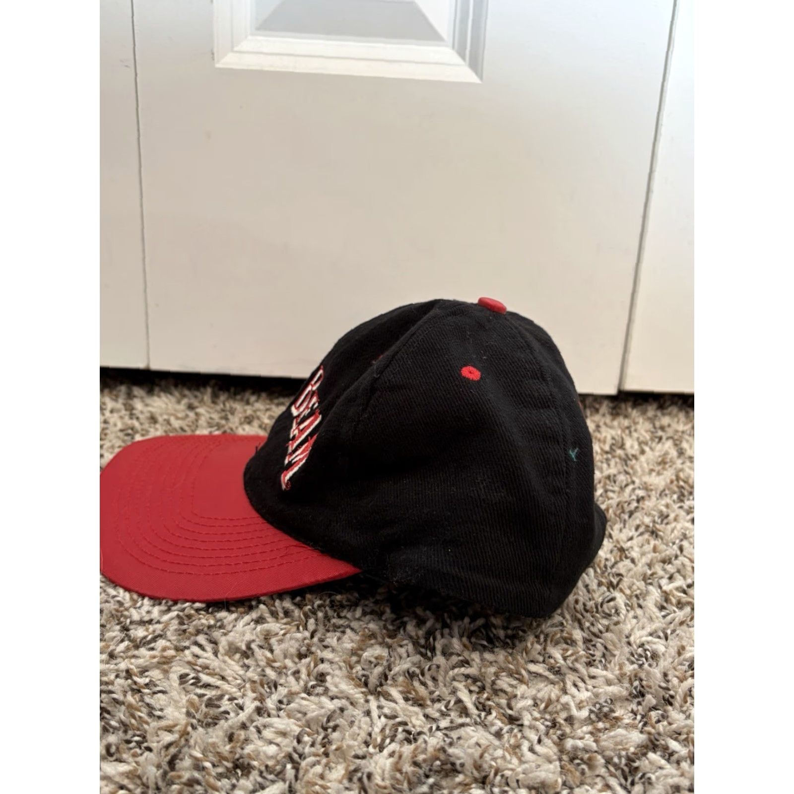 Spell VINTAGE Jim Beam Hat Kentucky Bourbon Whiskey Spell Out Logo Snap Back Baseball Cap One Size Size ONE SIZE - 4 Thumbnail
