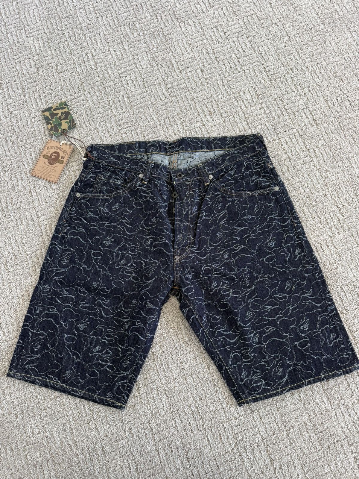 Bape Bape Denim Shorts Size US 32 / EU 48 - 2 Thumbnail