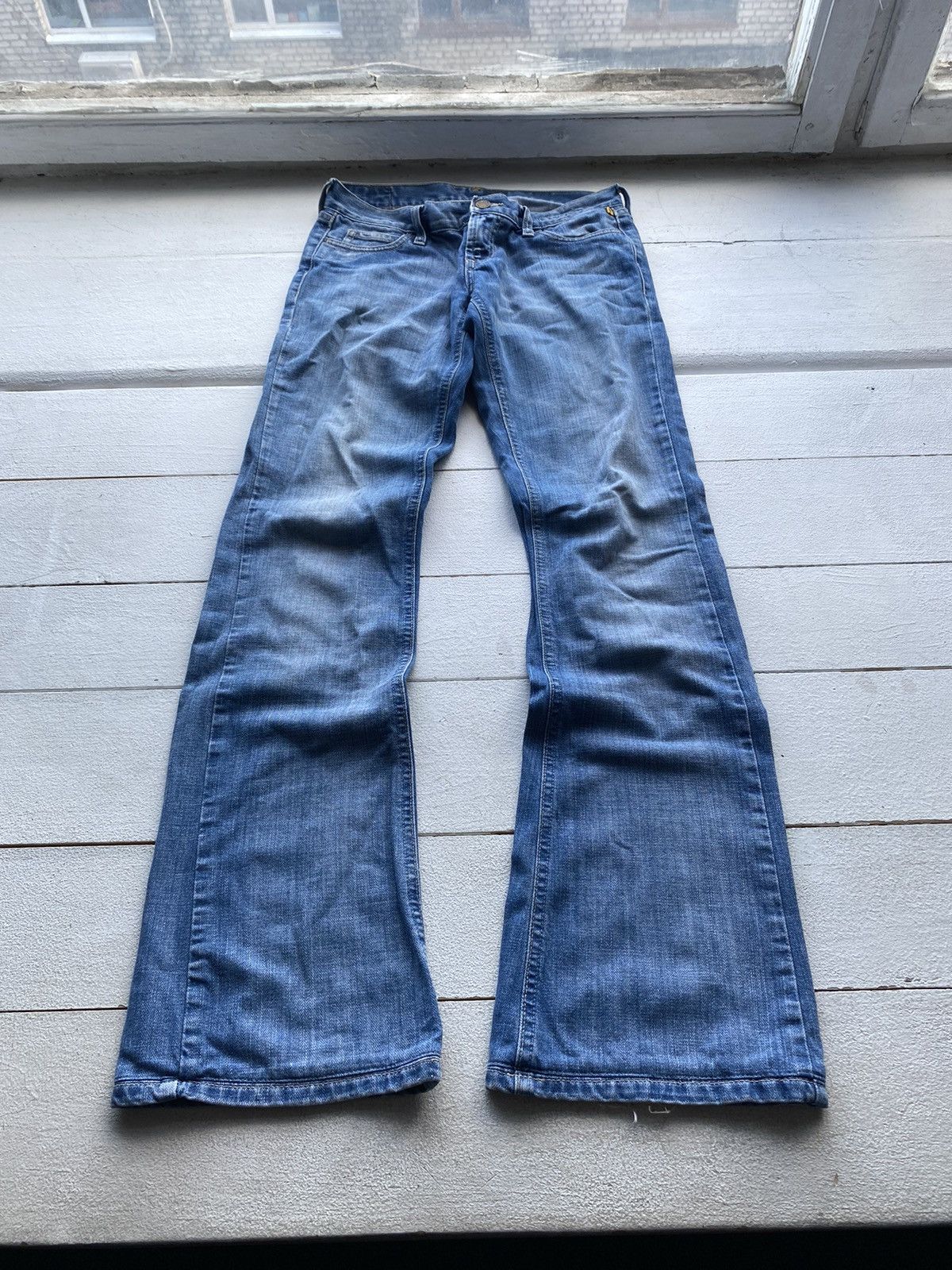 Other × Vintage Meltin Pot Flare Bell Bottom Womens 25 Denim Jeans Ripped Size 25" / US 0 / IT 36 - 4 Thumbnail