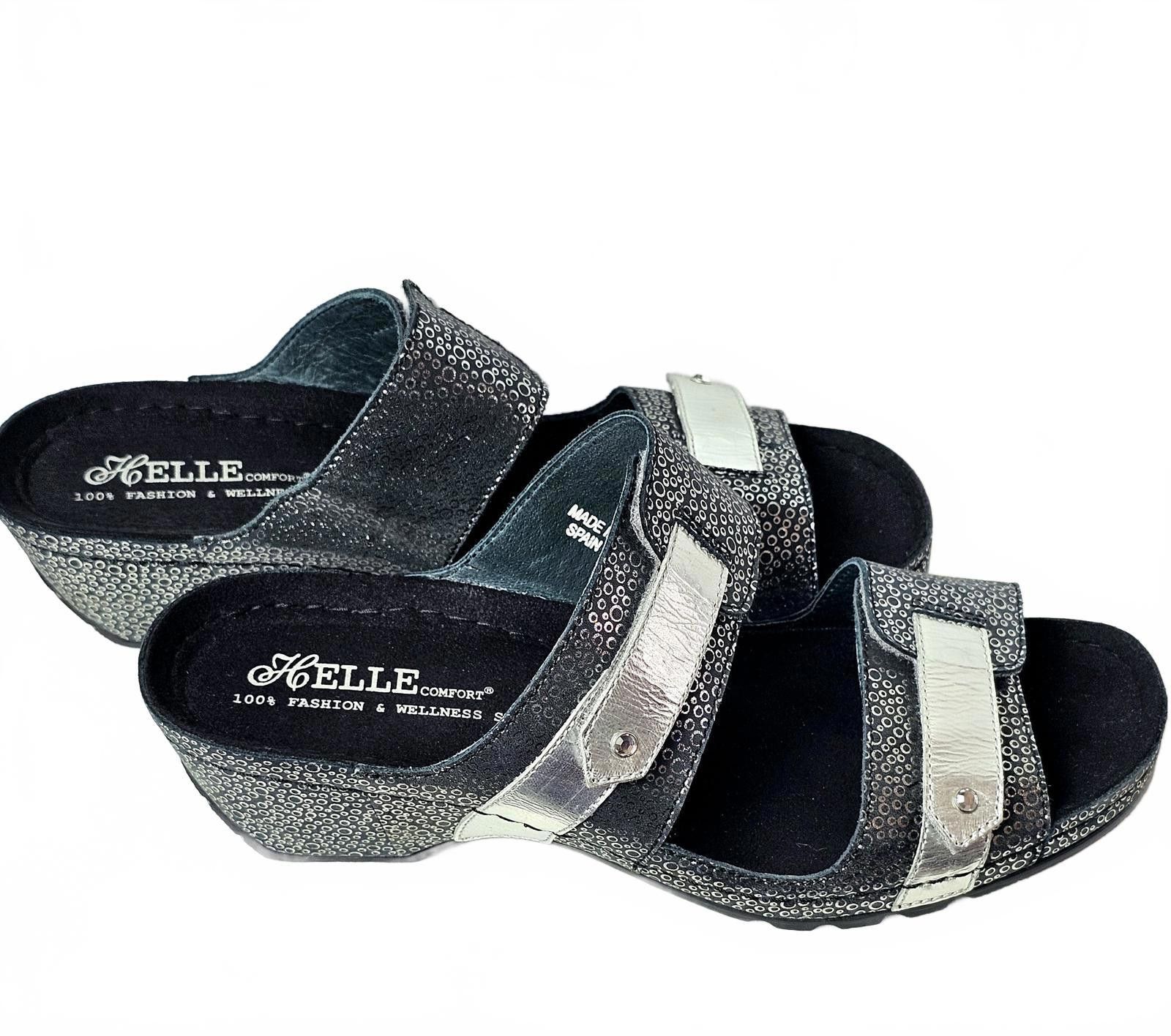 Other Helle Comfort Women's Abril Black Wedges Size 40/9-9.5 Size US 9.5 / IT 39.5 - 3 Thumbnail