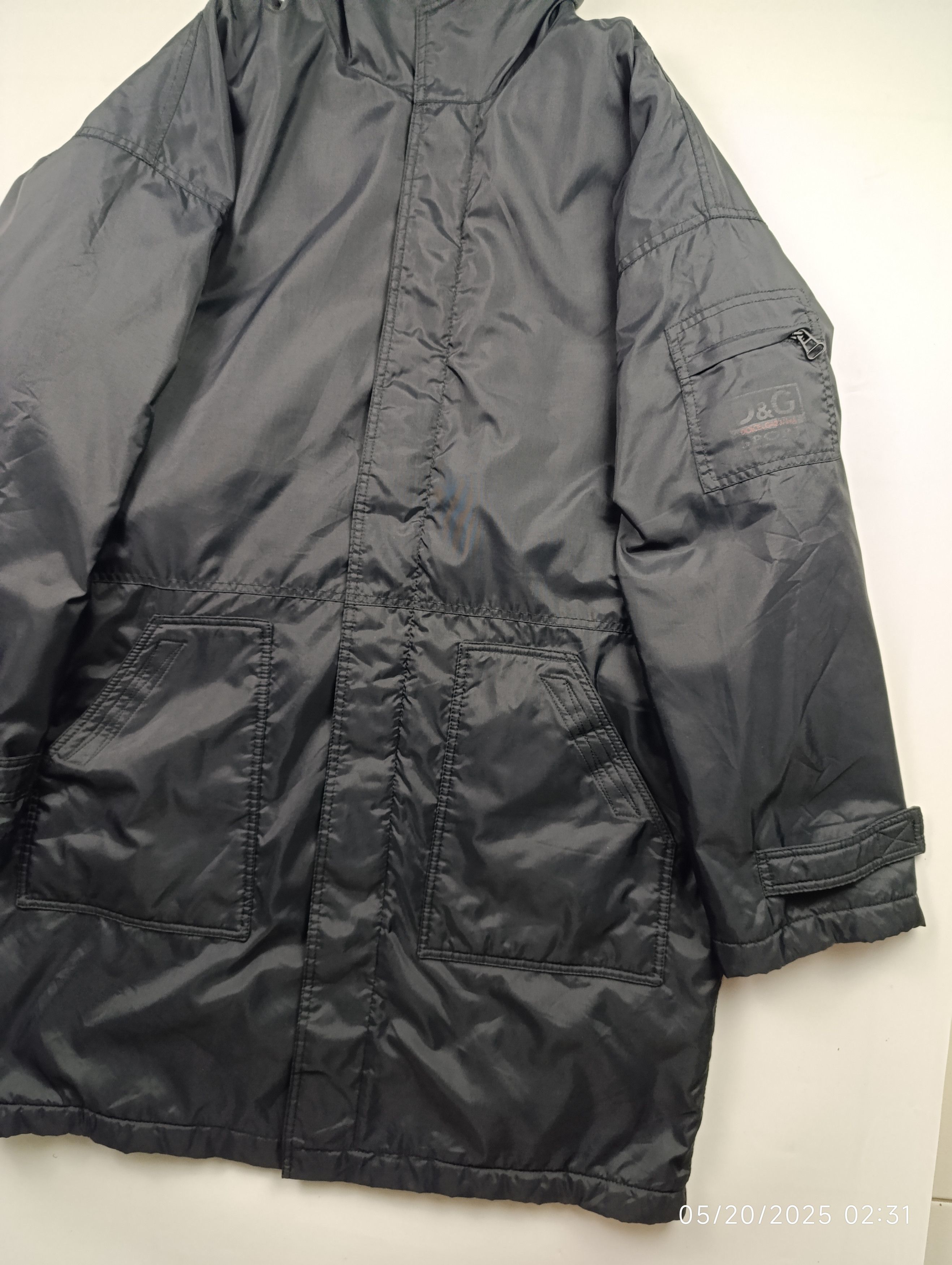 Dolce & Gabbana DOLCE AND GABBANA NYLON LONG JACKET DETACHABLE POCKET Size US L / EU 52-54 / 3 - 4 Thumbnail