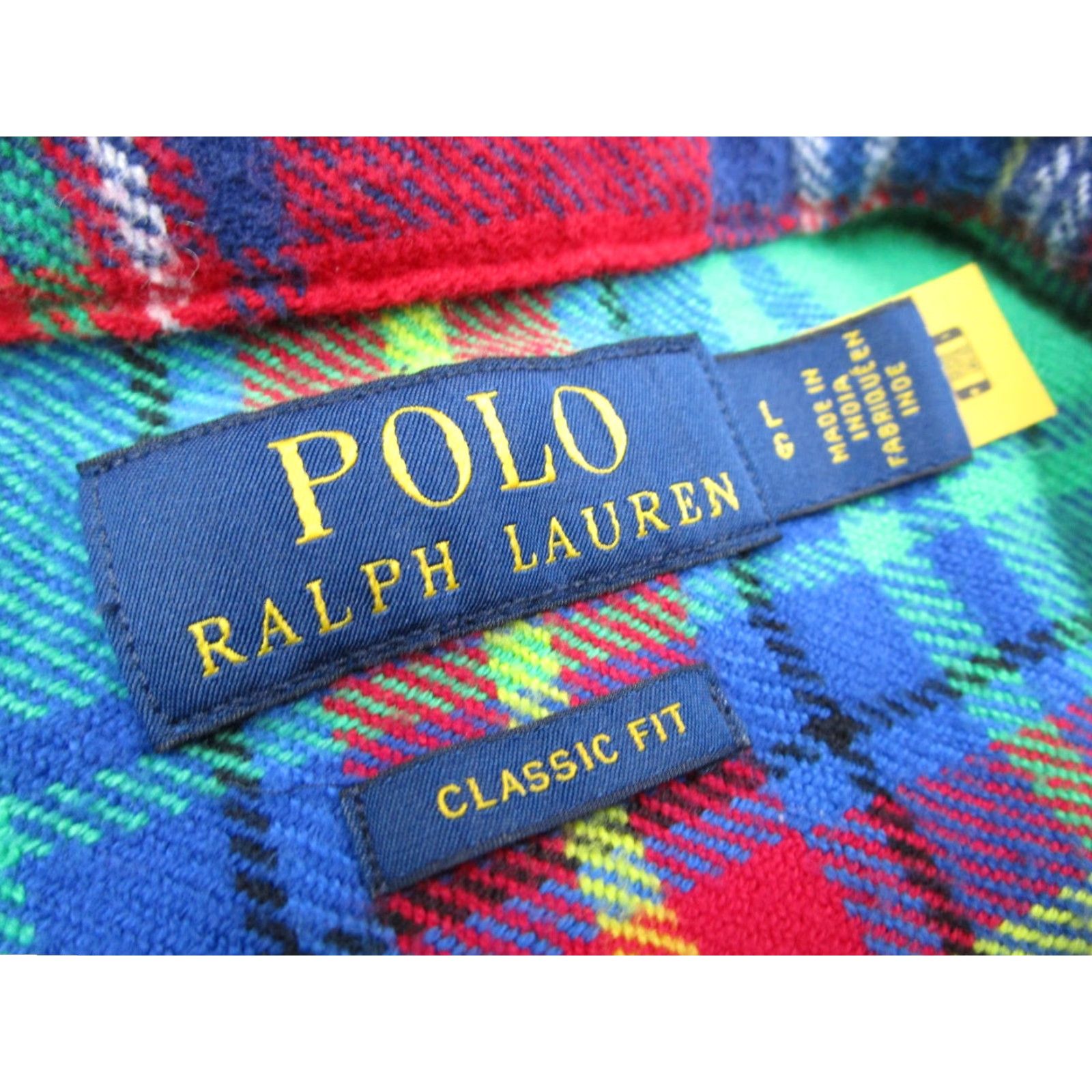 Polo Ralph Lauren Polo Ralph Lauren Men's Large Red Plaid Flannel Button-Up Shirt with Chin Strap and Pockets Size US L / EU 52-54 / 3 - 3 Thumbnail