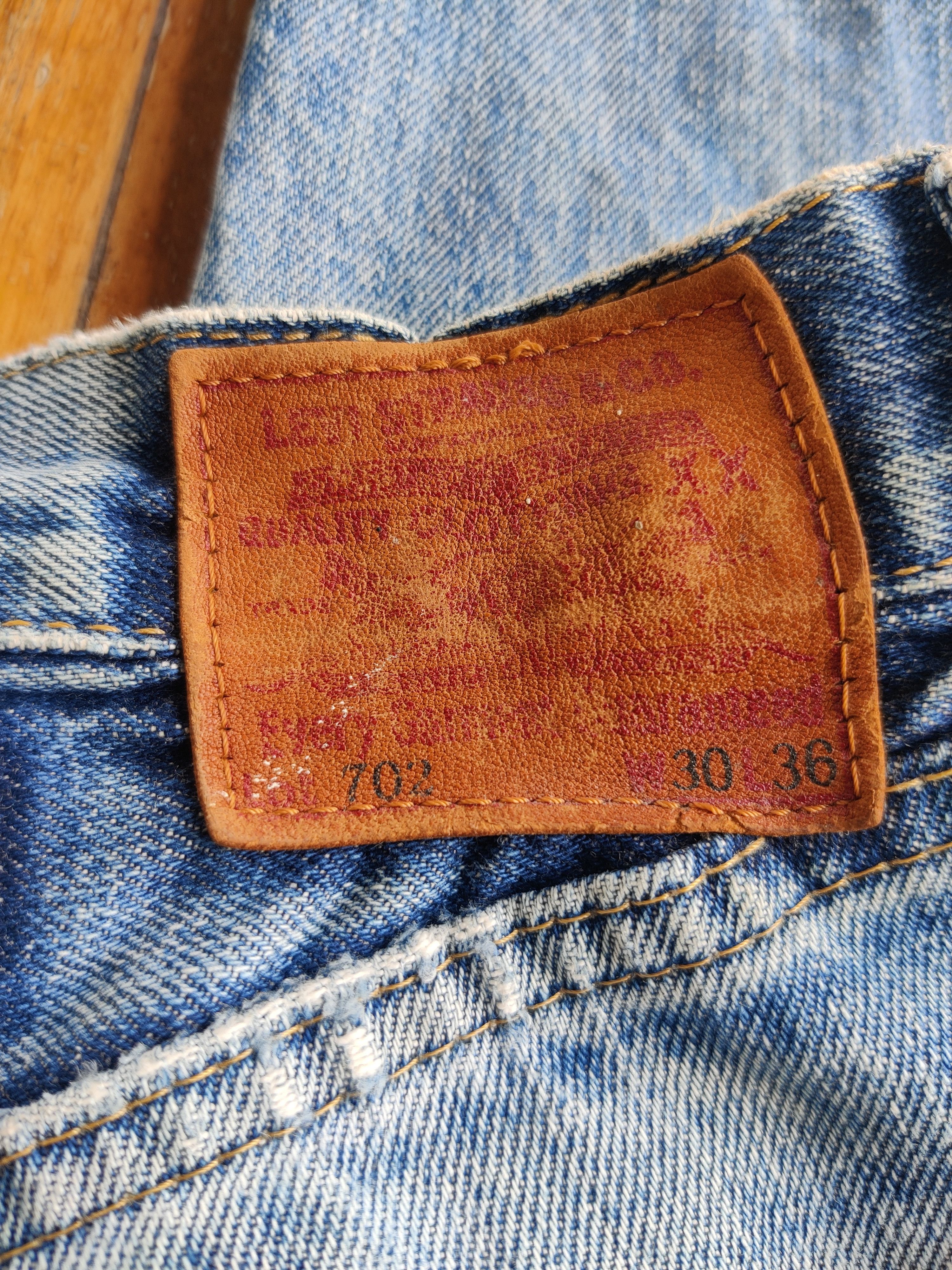 Japanese Brand × Levi's Vintage Clothing Vintage Levi's 702 Big E Selvedge Buckle Back Grunge Size US 30 / EU 46 - 6 Thumbnail