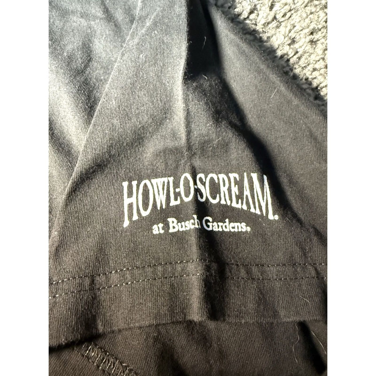 Vintage VINTAGE Busch Gardens Howl O Scream Shirt XL Dark Side Gardens Halloween Zombie Unisex Adults T-Shirt Black Cotton Graphic Crew Neck Short Sleeve Logo Size US XL / EU 56 / 4 - 3 Thumbnail