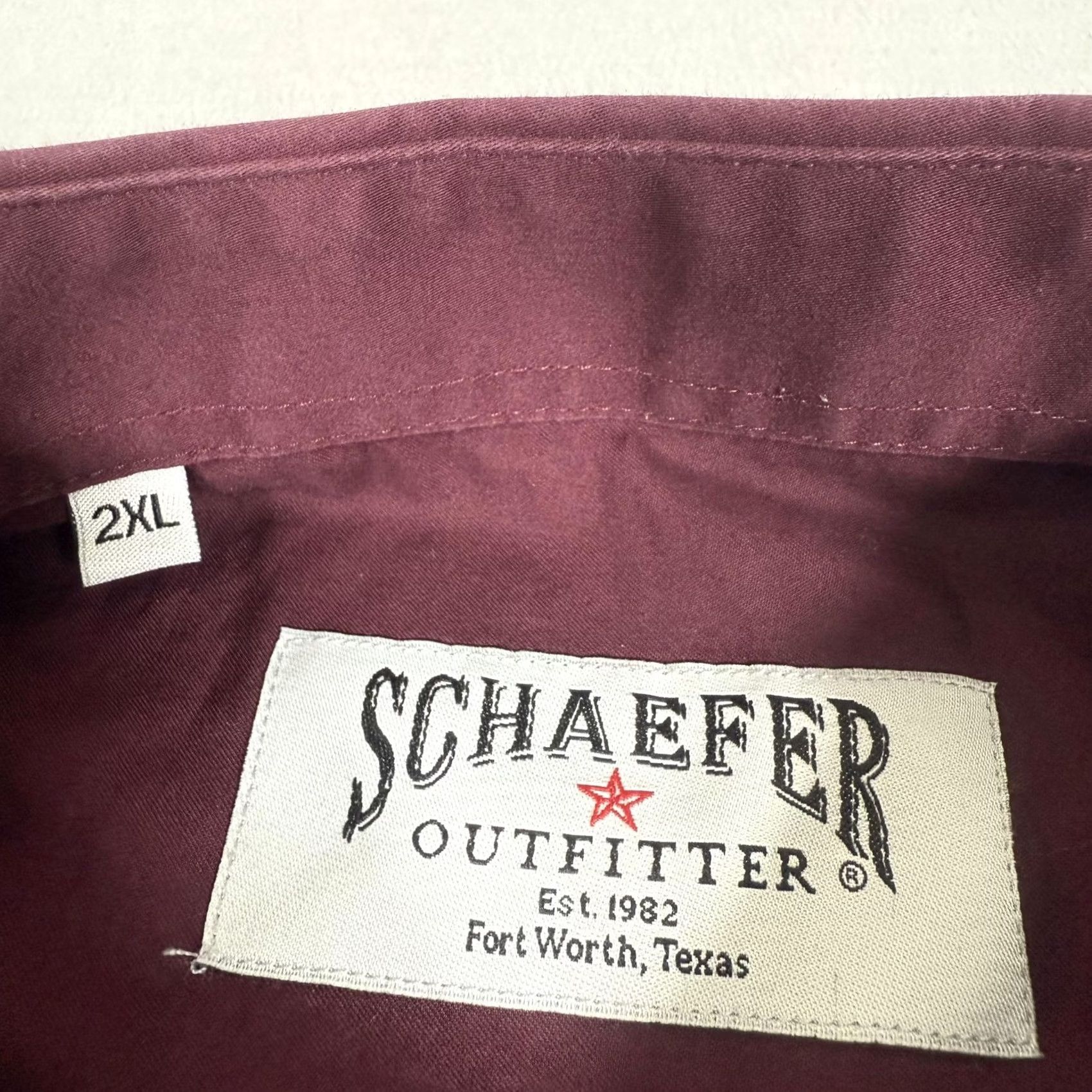 Vintage Schaefer Outfitter Shirt Men 2XL Red Western Pearl Snap Cotton Cowboy Work Ranch Shirt Size US XXL / EU 58 / 5 - 7 Thumbnail