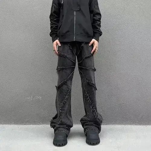 Japanese Brand VIBE Vintage Heavy Duty Washed Raw Edge Jeans Size US 32 / EU 48 - 1 Thumbnail