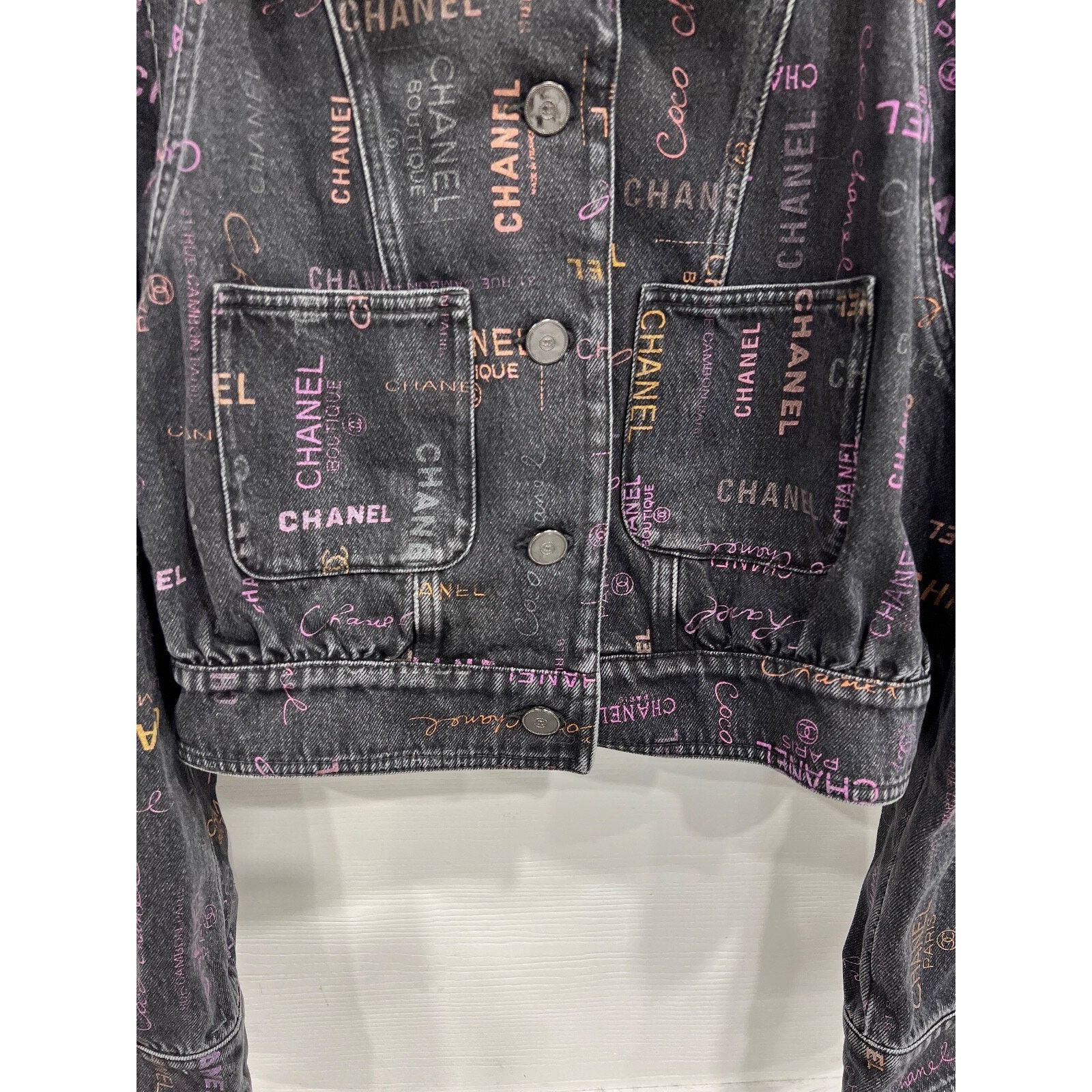 Chanel Chanel Graffiti Logo Denim Runway Long Sleeve Jacket 38 Size XS / US 0-2 / IT 36-38 - 7 Thumbnail